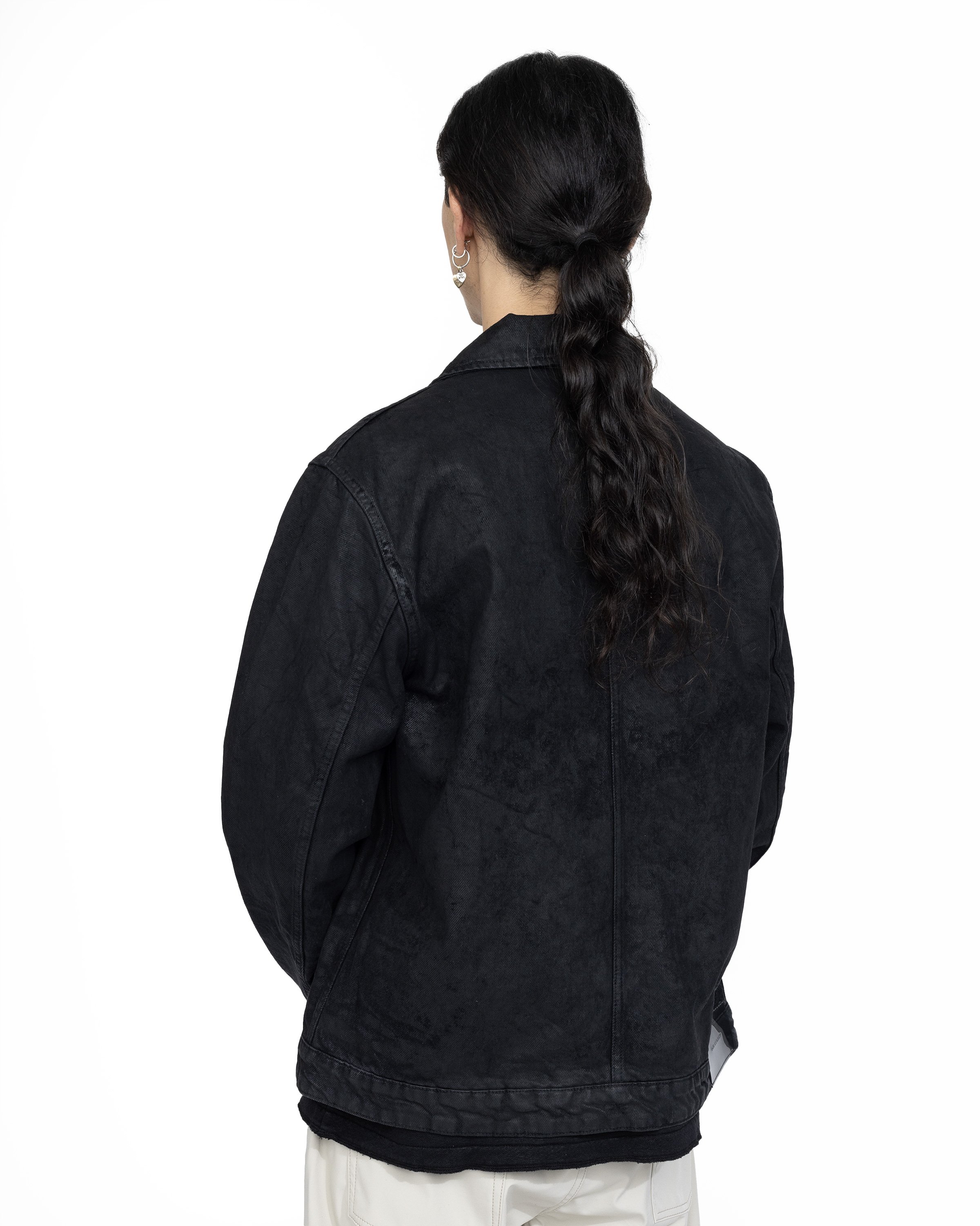 Our Legacy - Rebirth Jacket Waxed Black Denim - Clothing - Black - Image 3