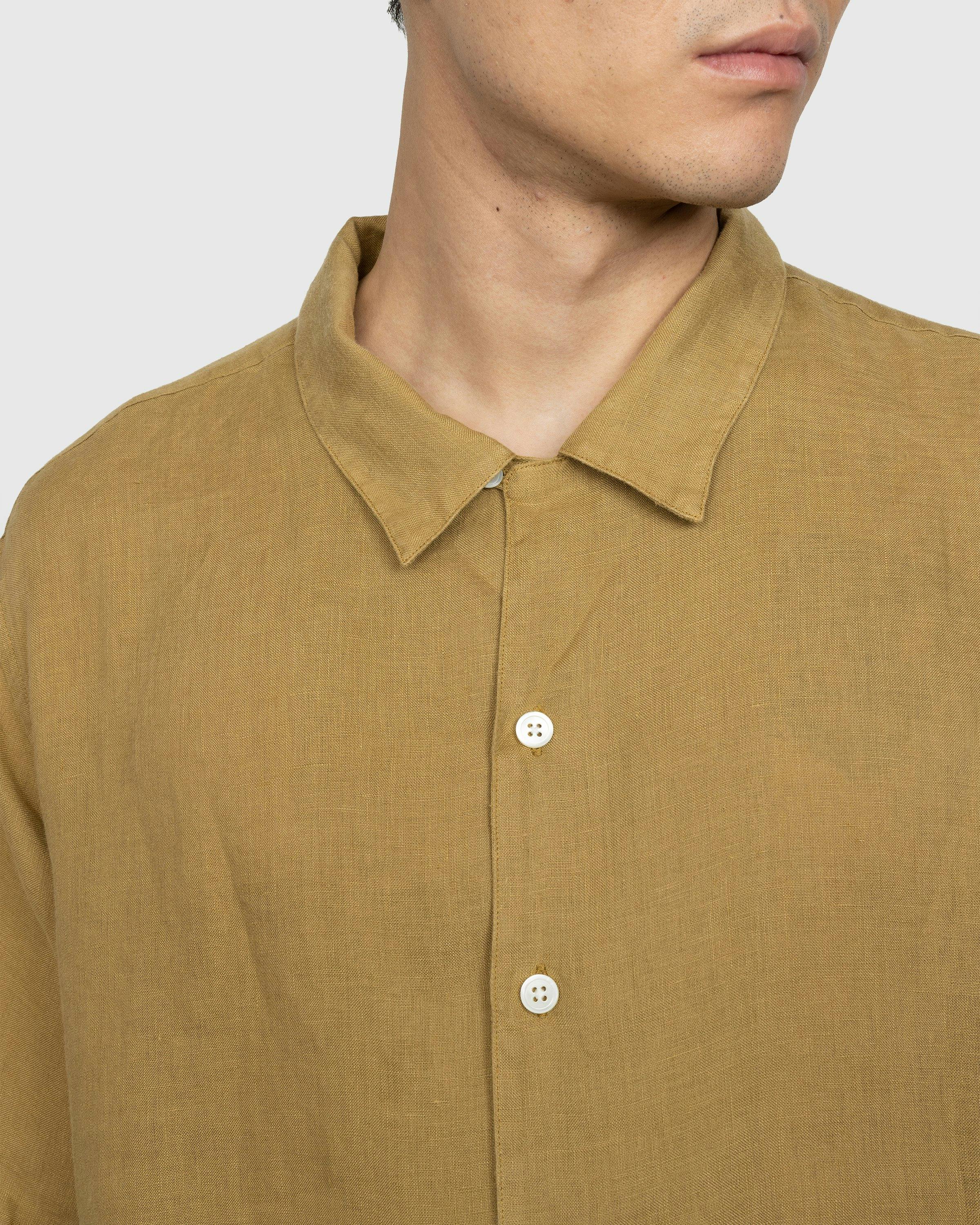 Highsnobiety - Linen Short-Sleeve Shirt Brown - Clothing - Brown - Image 4