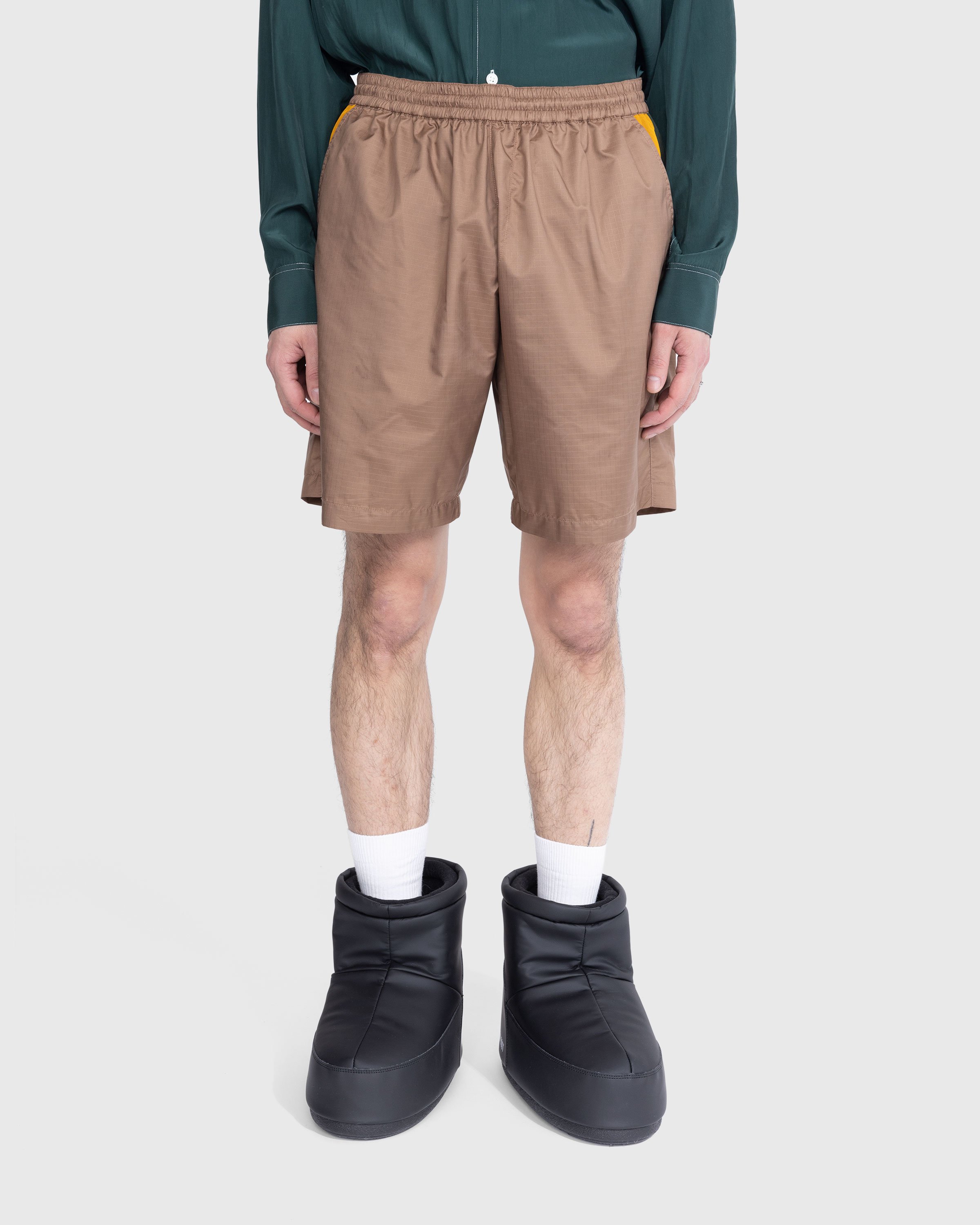 Highsnobiety - Mix Panel Nylon Shorts Brown/Dark Green - Clothing - Beige - Image 2