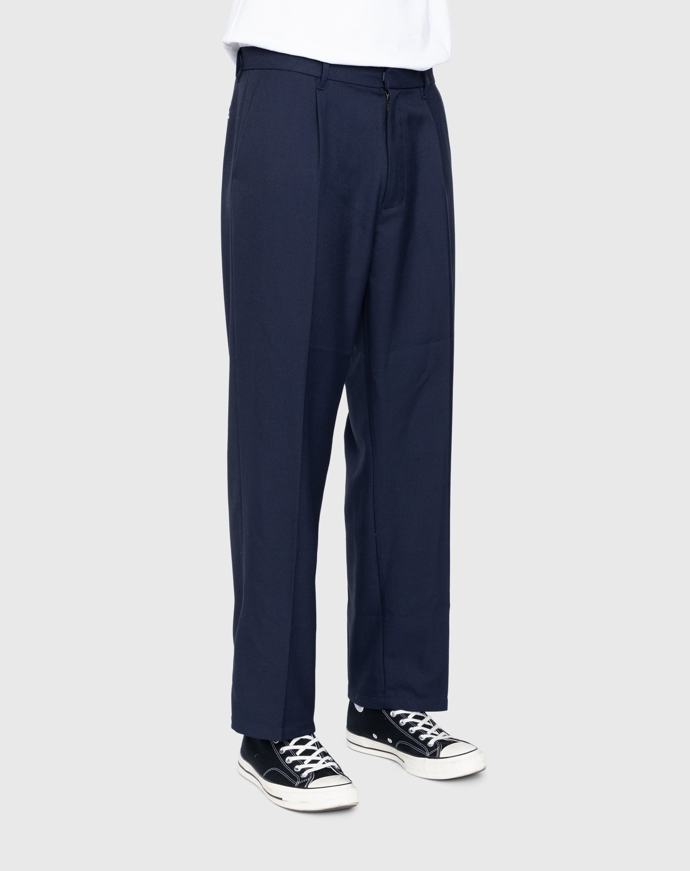 Highsnobiety - Heavy Wool Dress Pants Navy - Clothing - Blue - Image 3