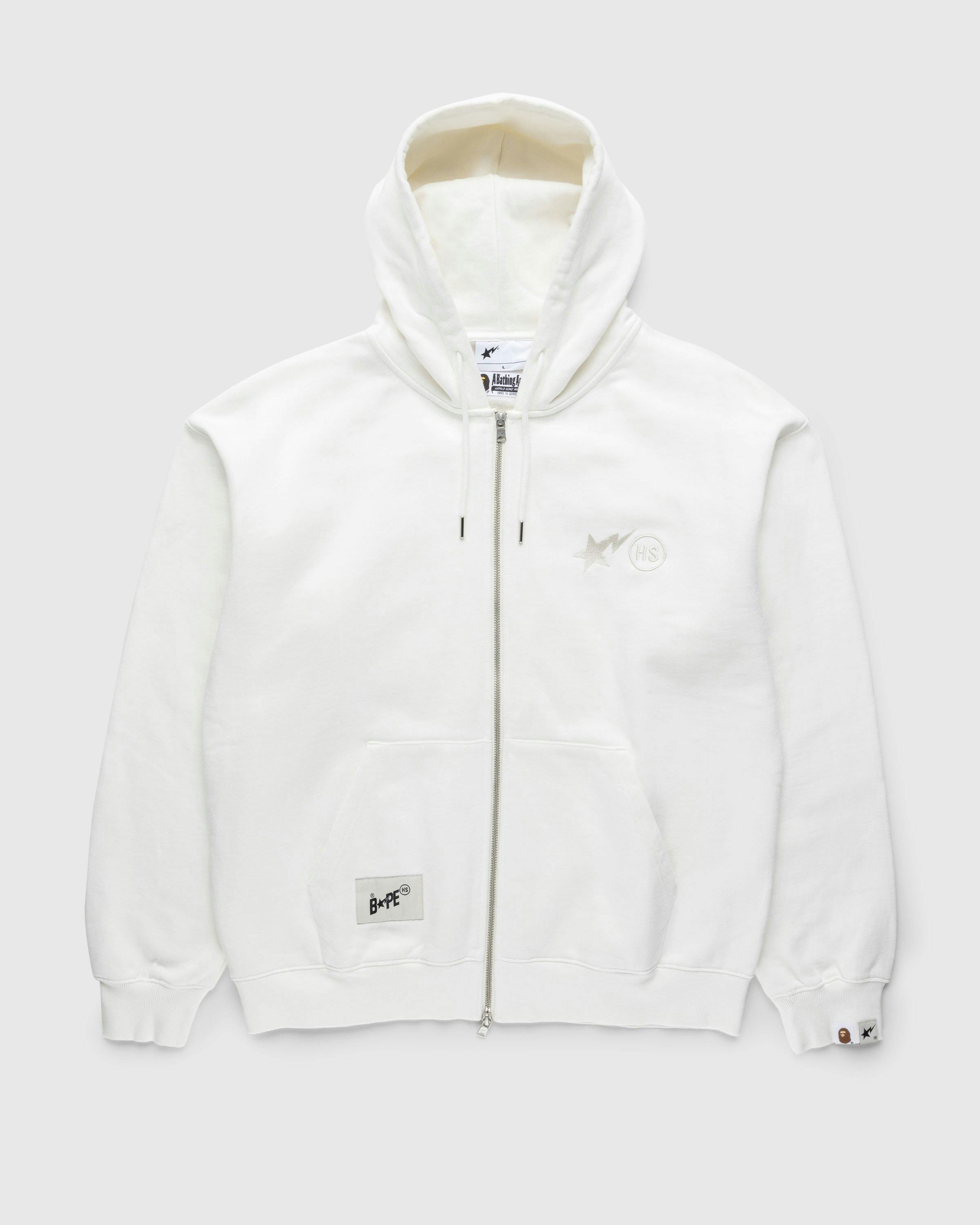 BAPE x Highsnobiety - Heavy Washed Zip Hoodie Ivory - Clothing - Beige - Image 1