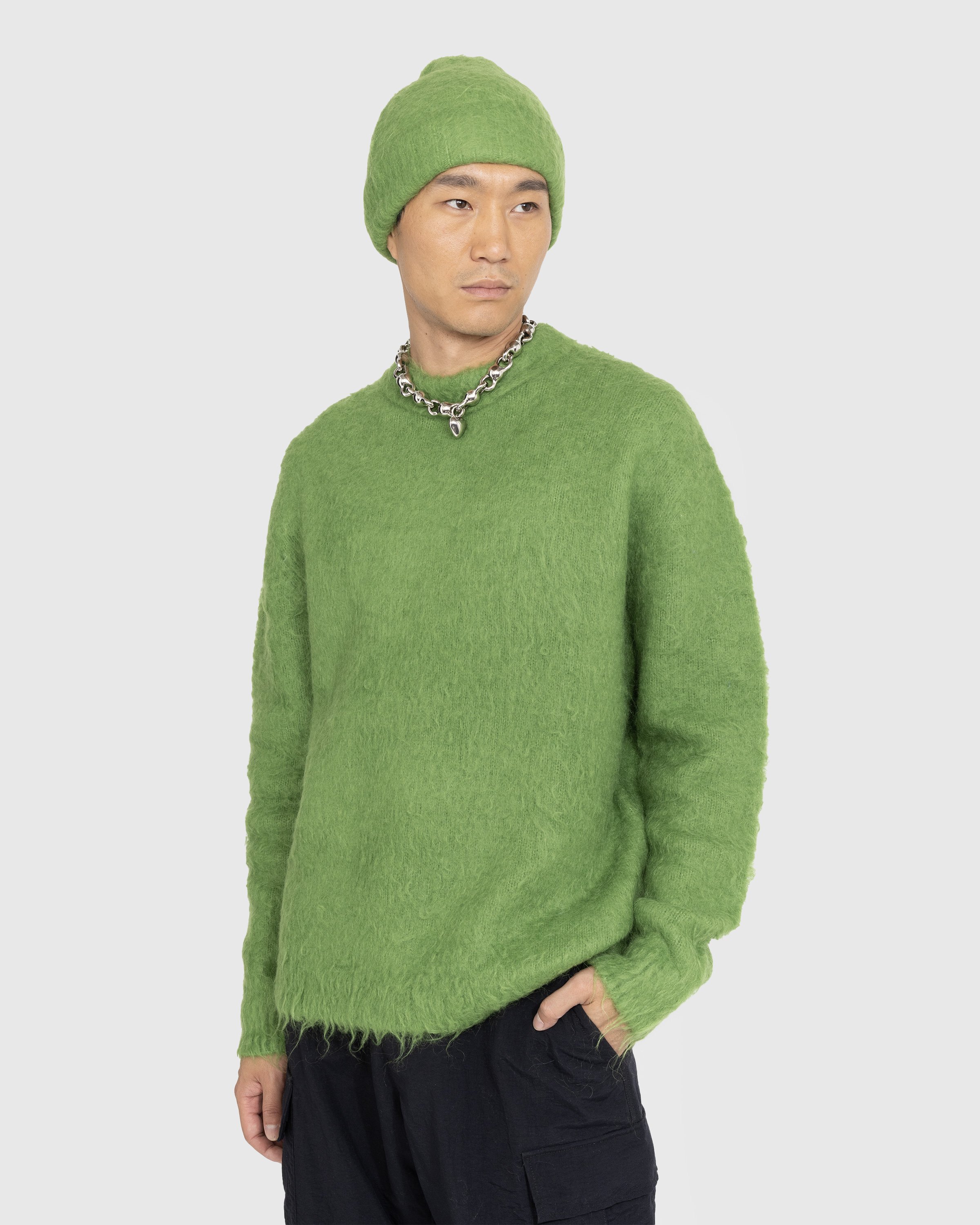 Acne Studios - Hair Crewneck Sweater Pear Green - Clothing - Green - Image 2