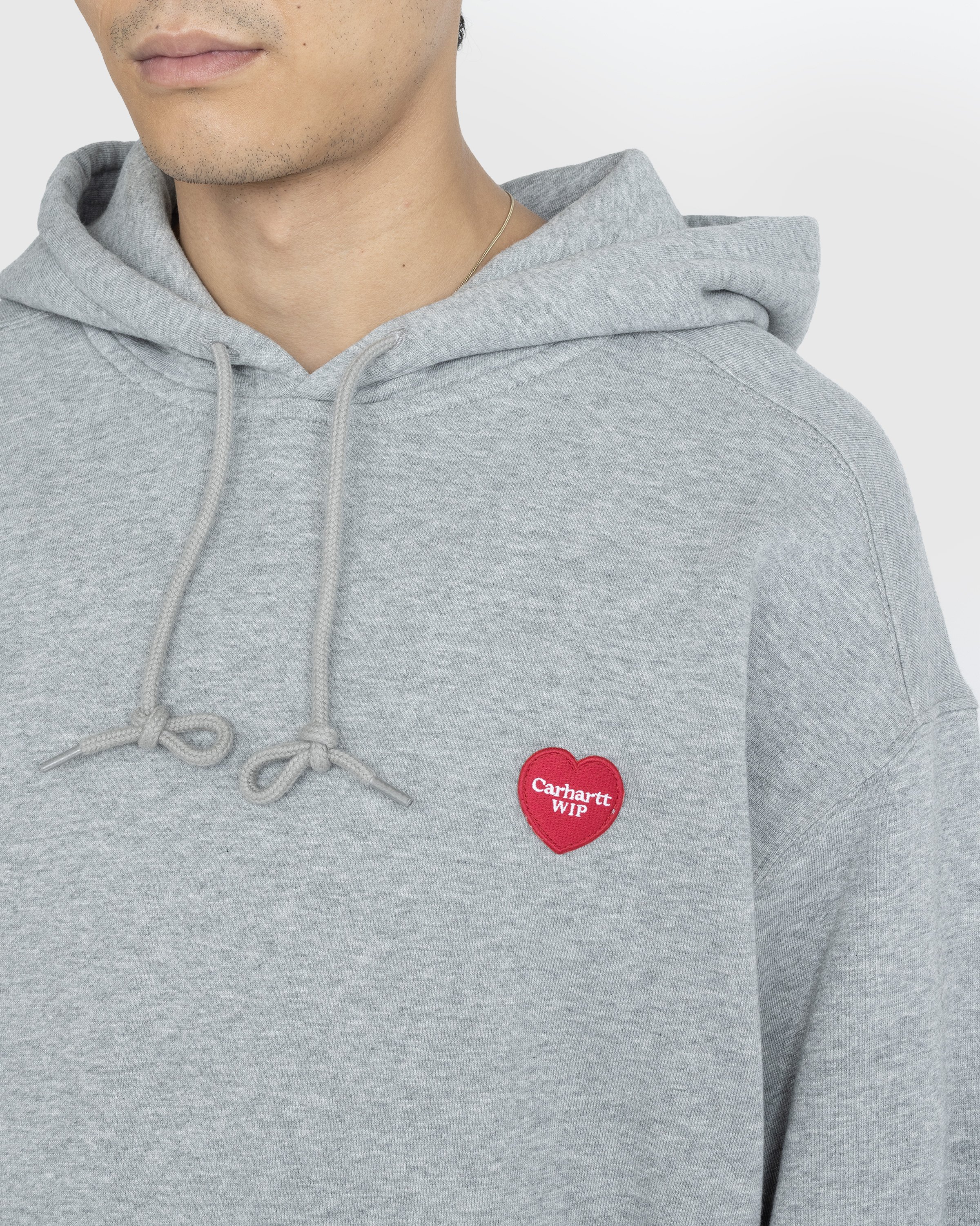 Carhartt WIP - Hooded Heart Sweatshirt Grey Heather - Clothing - Grey - Image 4