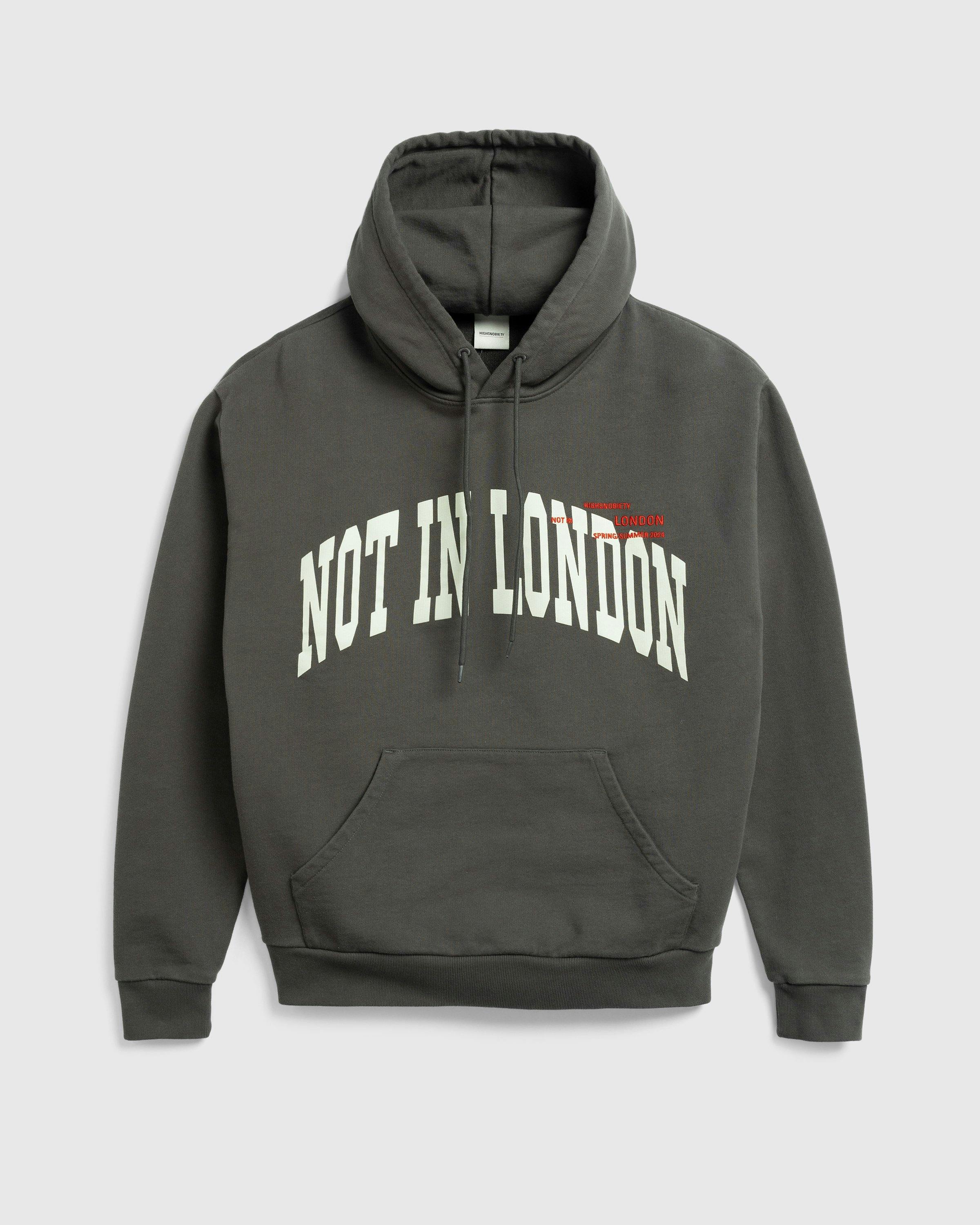 Highsnobiety - London Fleece Hoodie - Clothing - Dark Grey - Image 1