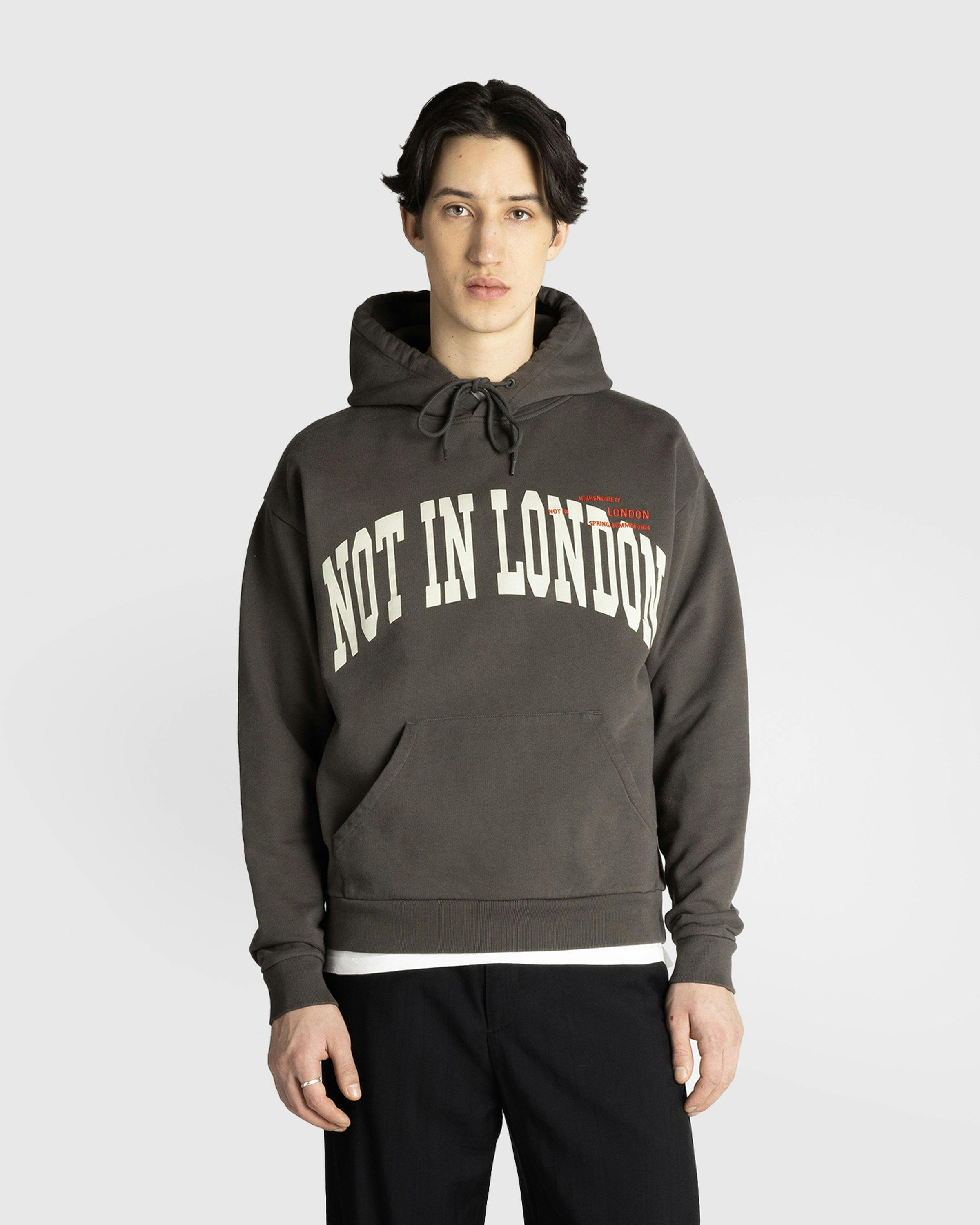 Highsnobiety - London Fleece Hoodie - Clothing - Dark Grey - Image 3