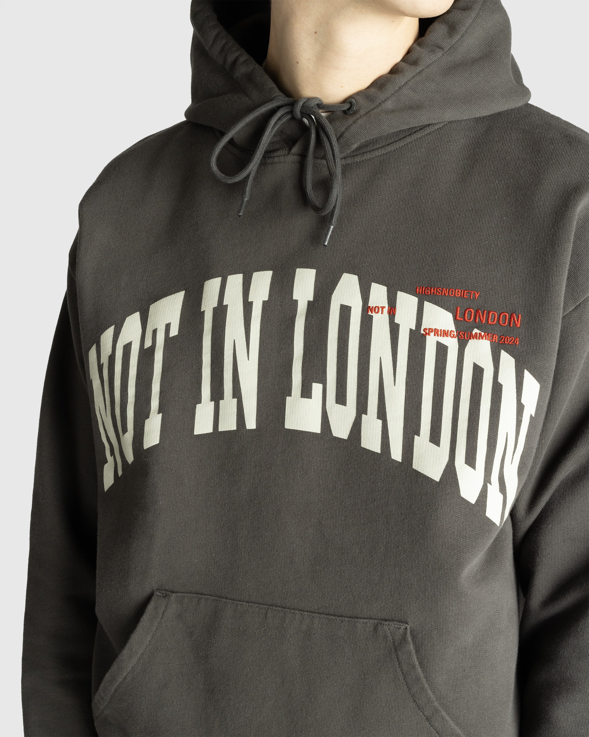 Highsnobiety - London Fleece Hoodie - Clothing - Dark Grey - Image 6