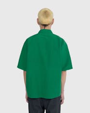 Auralee High Density Finx Linen Weather Shirt Green Highsnobiety Shop