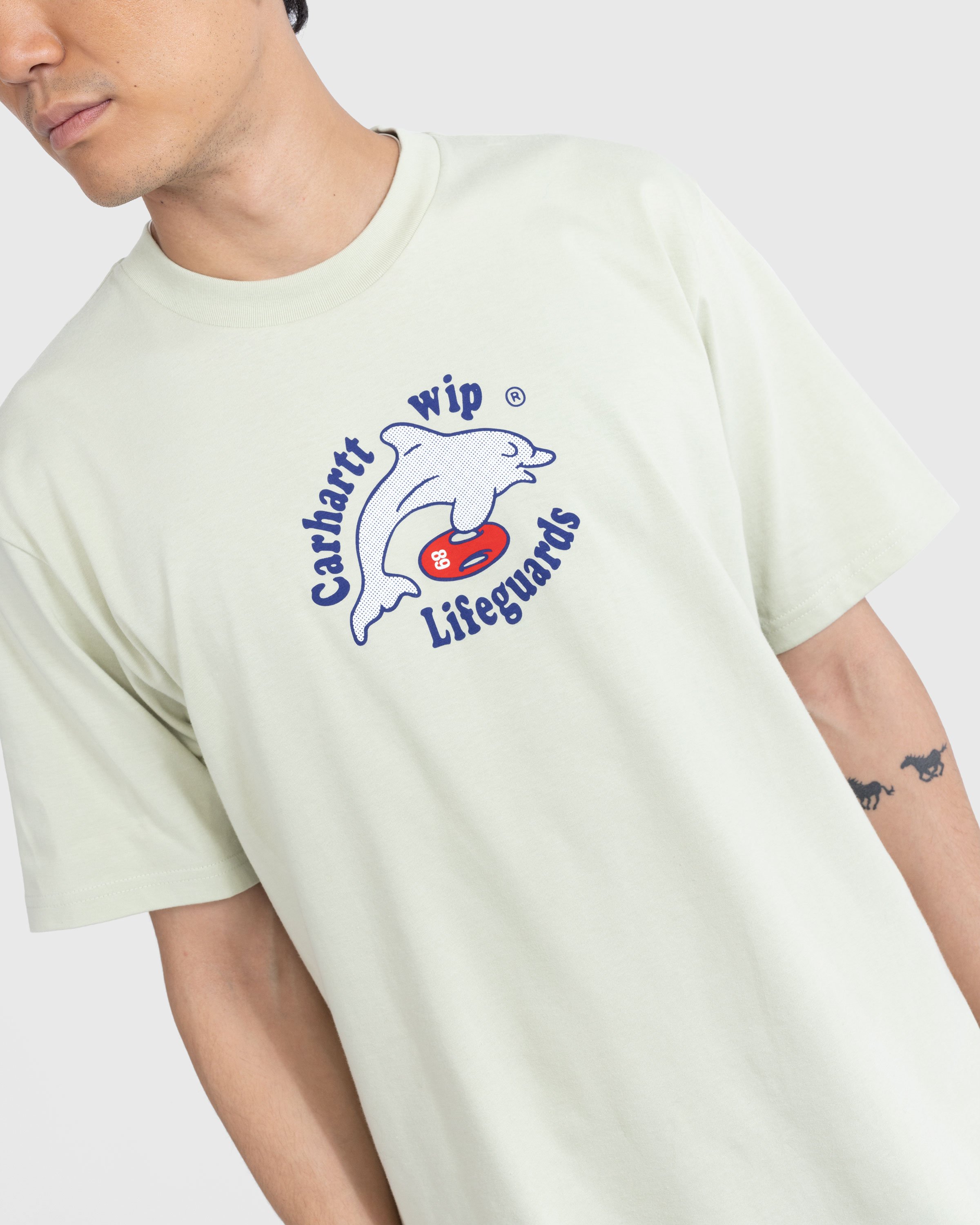 Carhartt WIP - Lifeguards T-Shirt Light Blue - Clothing - White - Image 2