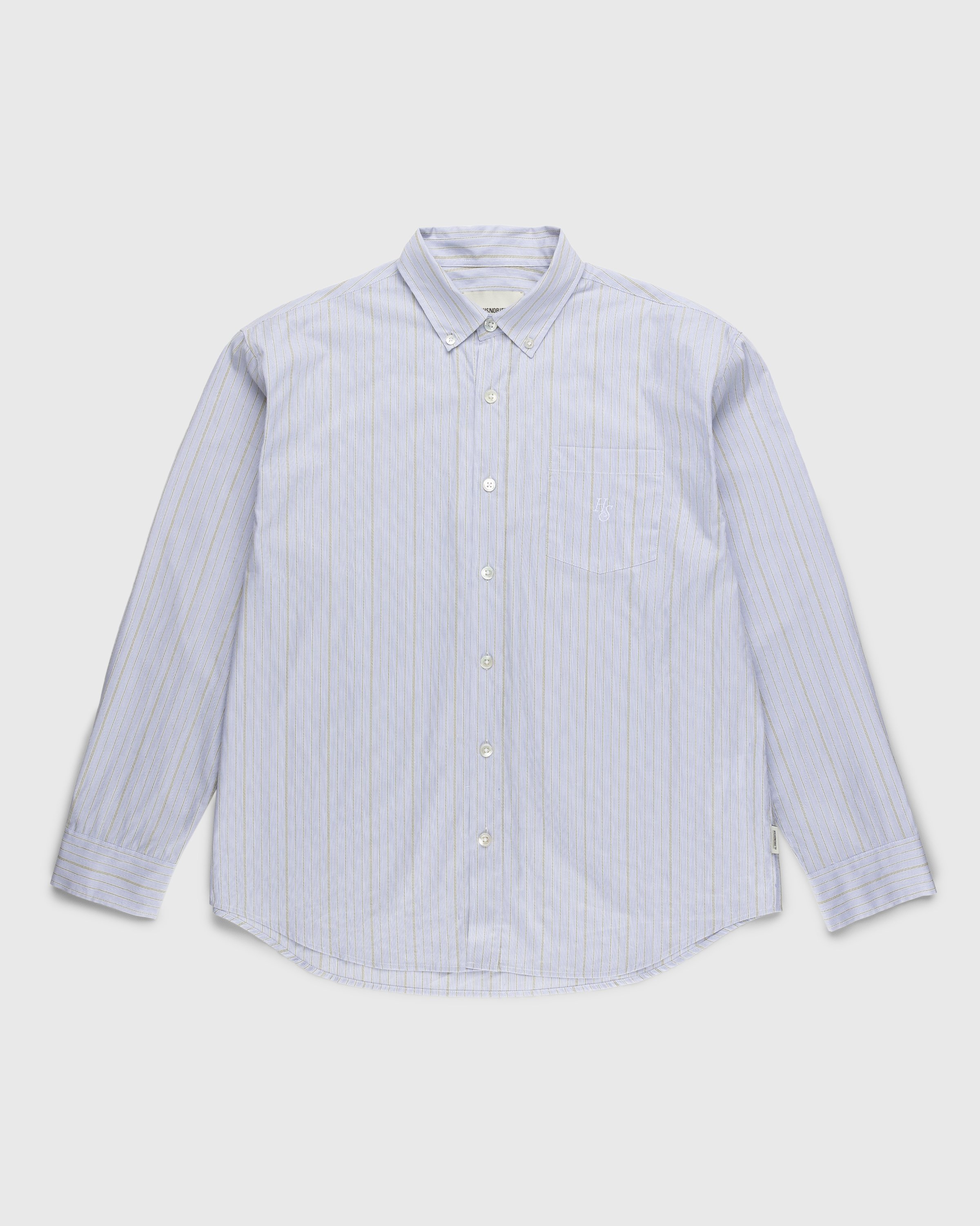 Highsnobiety - Striped Dress Shirt White/Blue - Clothing - Blue - Image 1