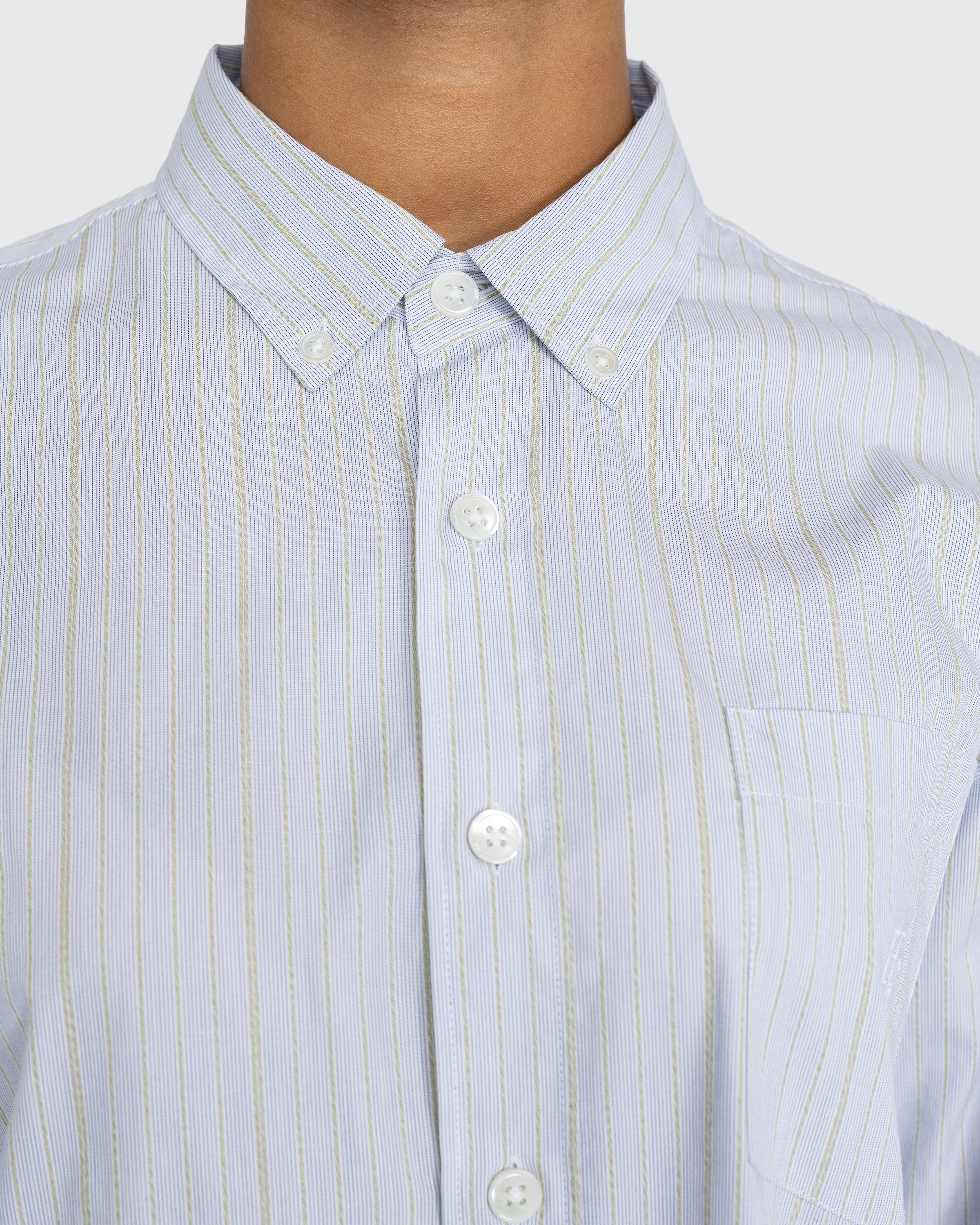 Highsnobiety - Striped Dress Shirt White/Blue - Clothing - Blue - Image 5