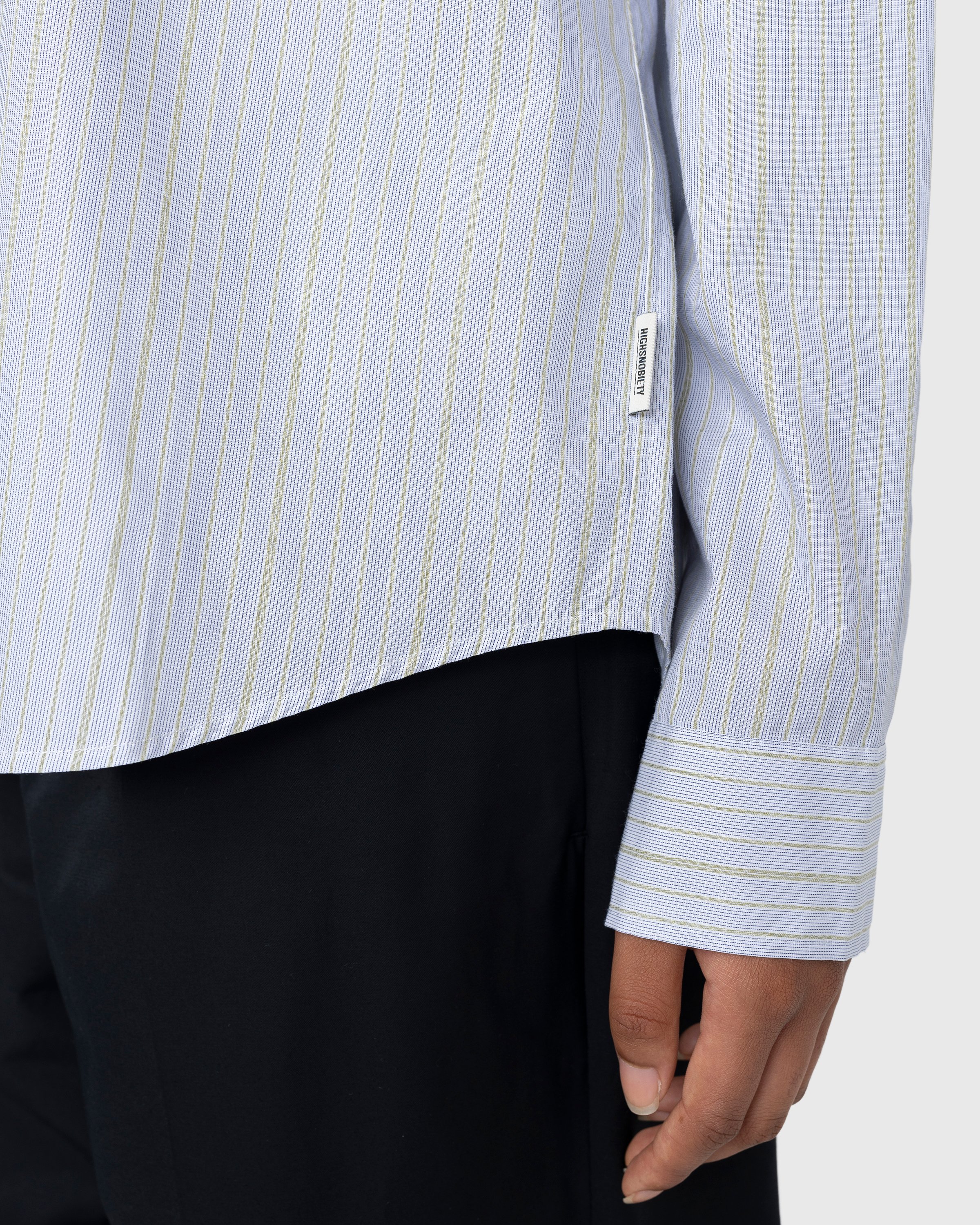Highsnobiety - Striped Dress Shirt White/Blue - Clothing - Blue - Image 8