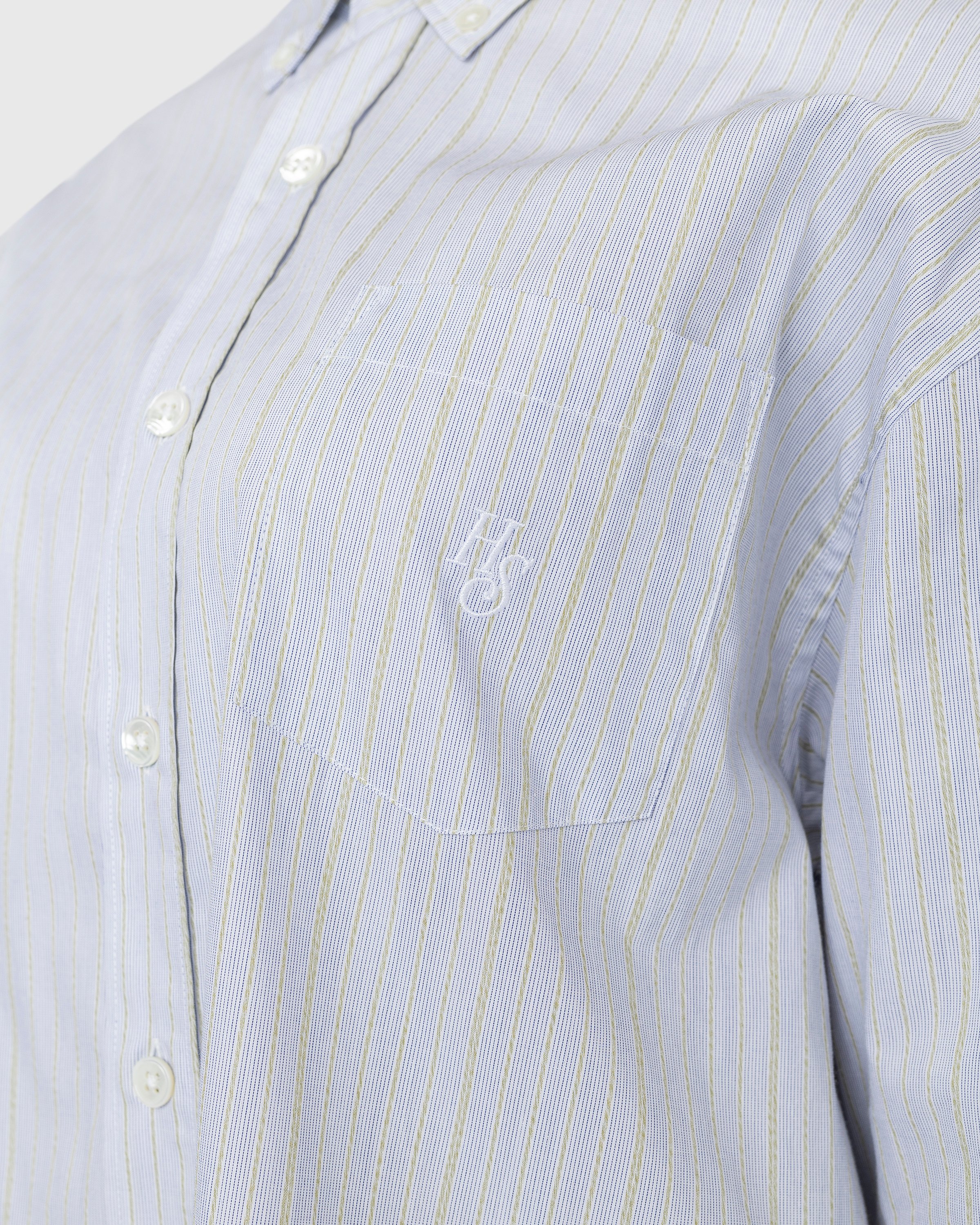 Highsnobiety - Striped Dress Shirt White/Blue - Clothing - Blue - Image 9