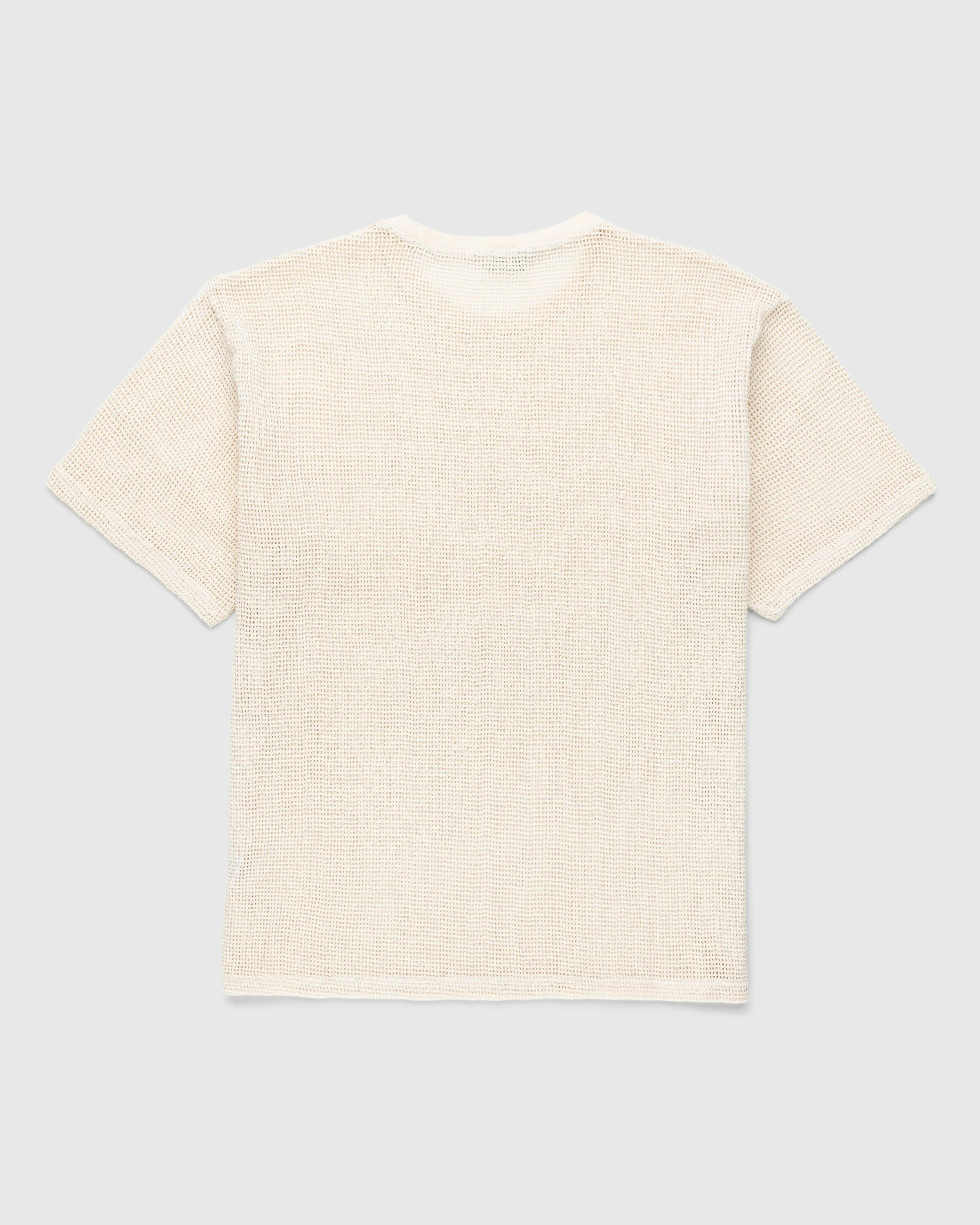 Highsnobiety - Cotton Mesh Knit T-Shirt Beige - Clothing - Beige - Image 2