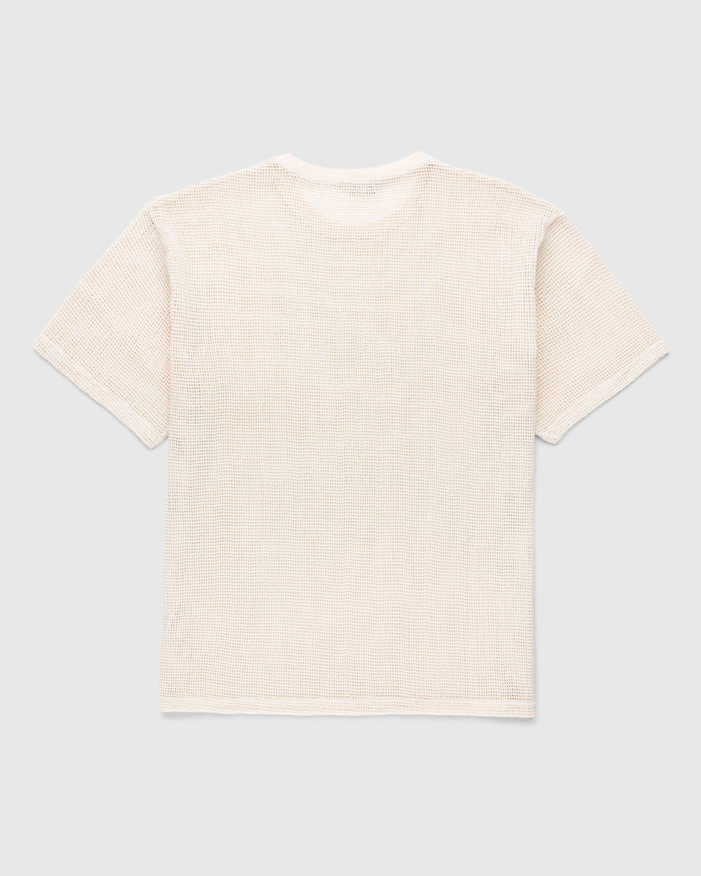 Highsnobiety - Cotton Mesh Knit T-Shirt Beige - Clothing - Beige - Image 2