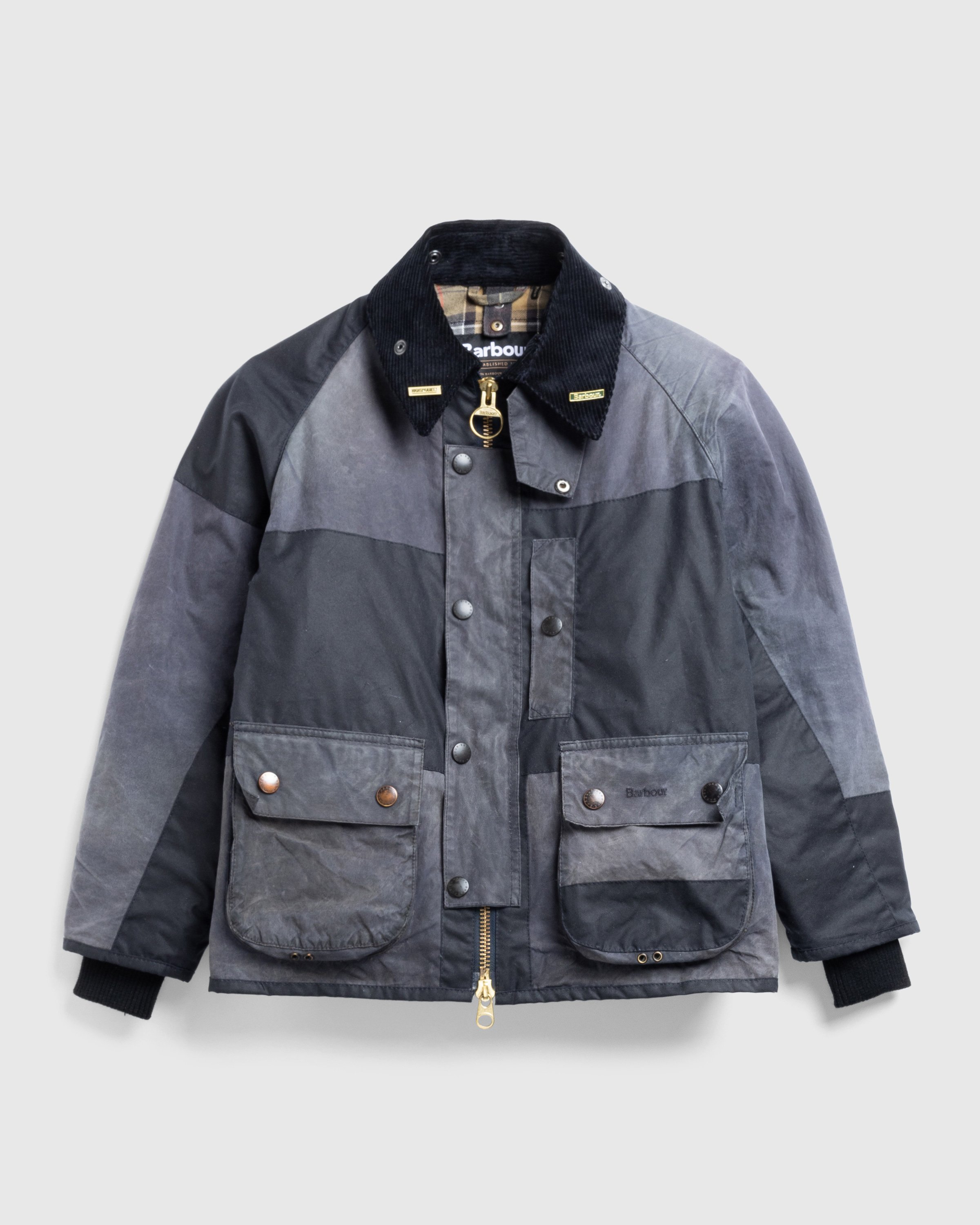 Barbour x Highsnobiety - Re-Loved Cropped Bedale Jacket 1 - 36 - Grey-Black - Clothing - Olive - Image 1
