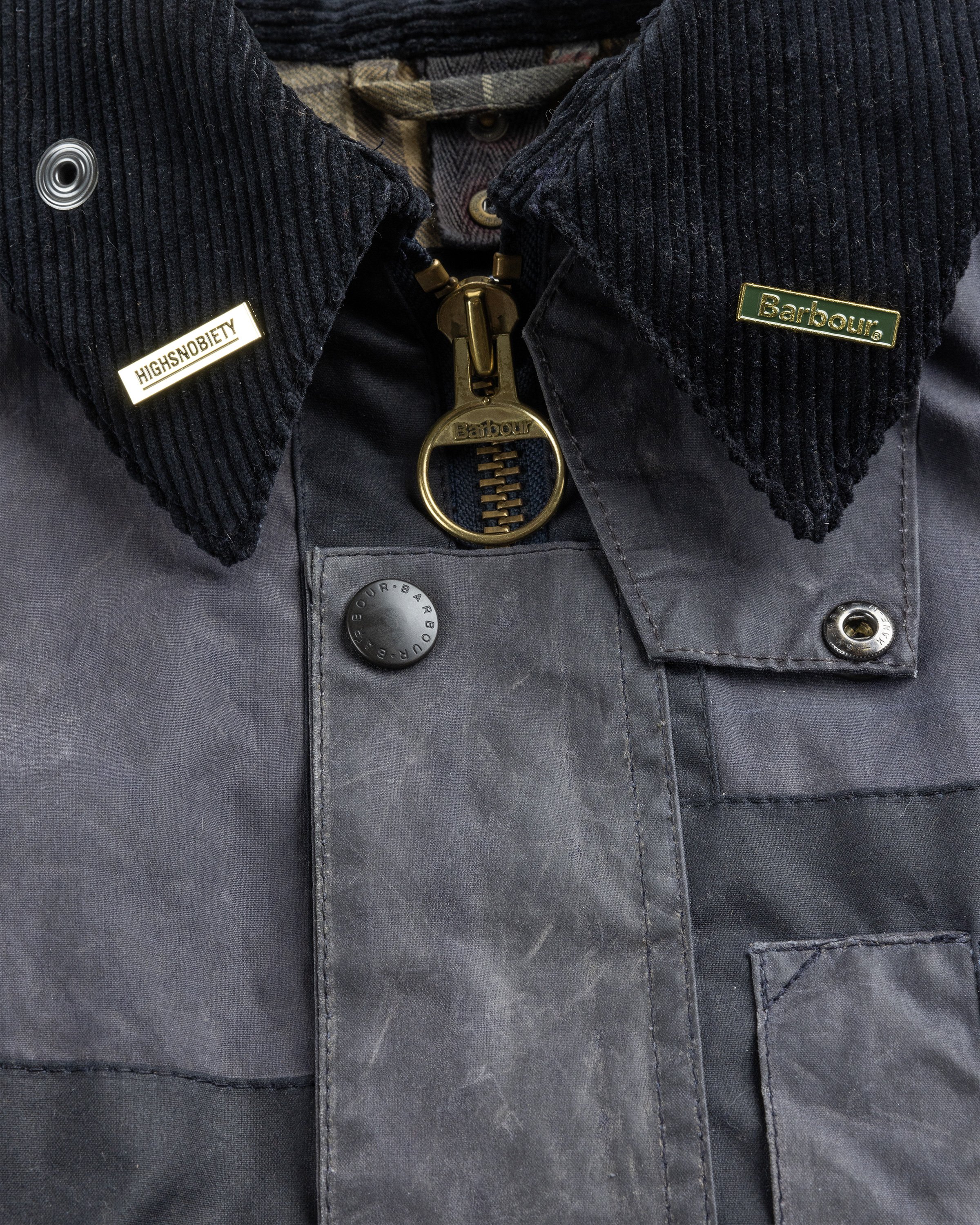 Barbour x Highsnobiety - Re-Loved Cropped Bedale Jacket 1 - 36 - Grey-Black - Clothing - Olive - Image 3