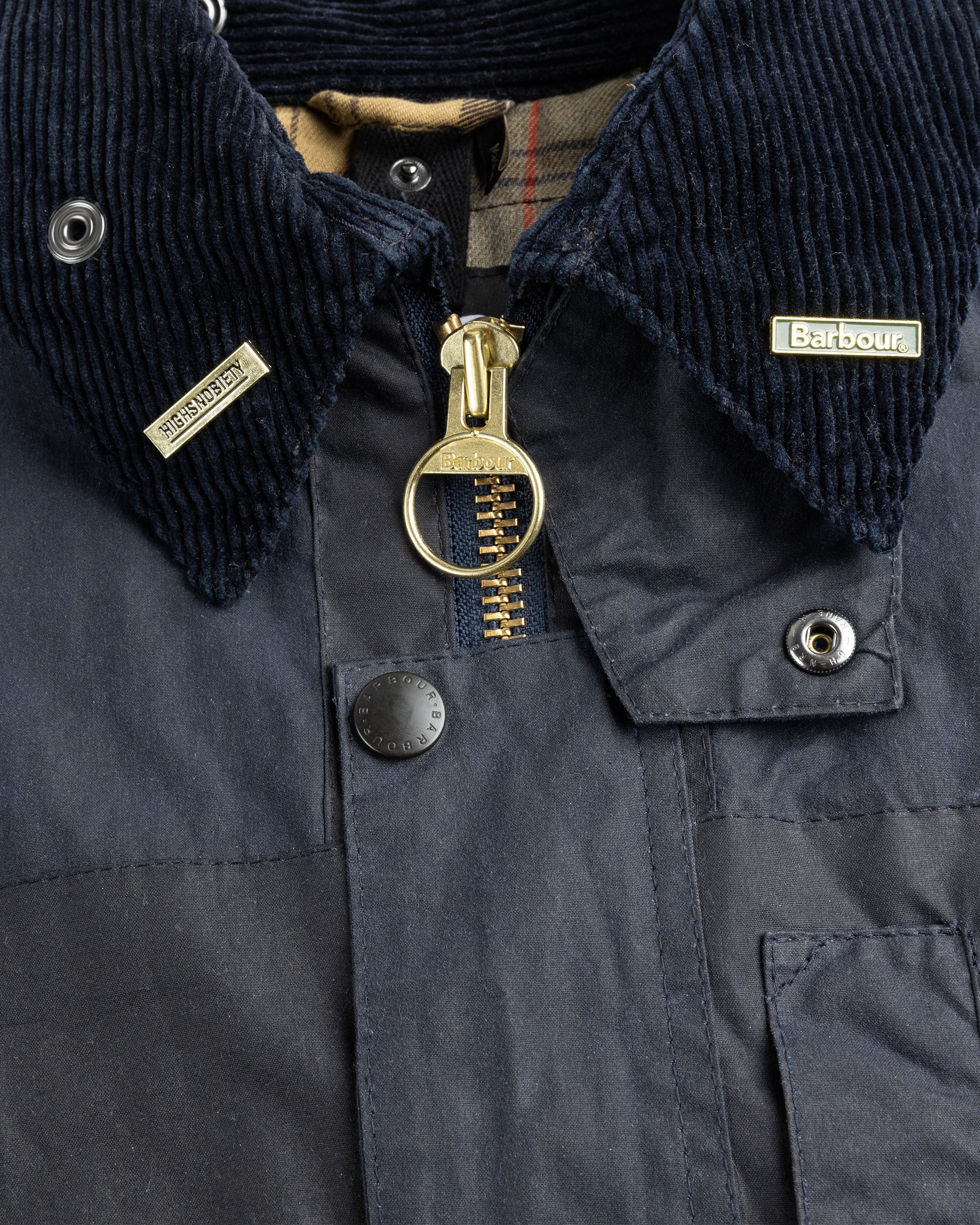 Barbour x Highsnobiety - Re-Loved Cropped Bedale Jacket 1 - 38 - Navy - Clothing - Olive - Image 3