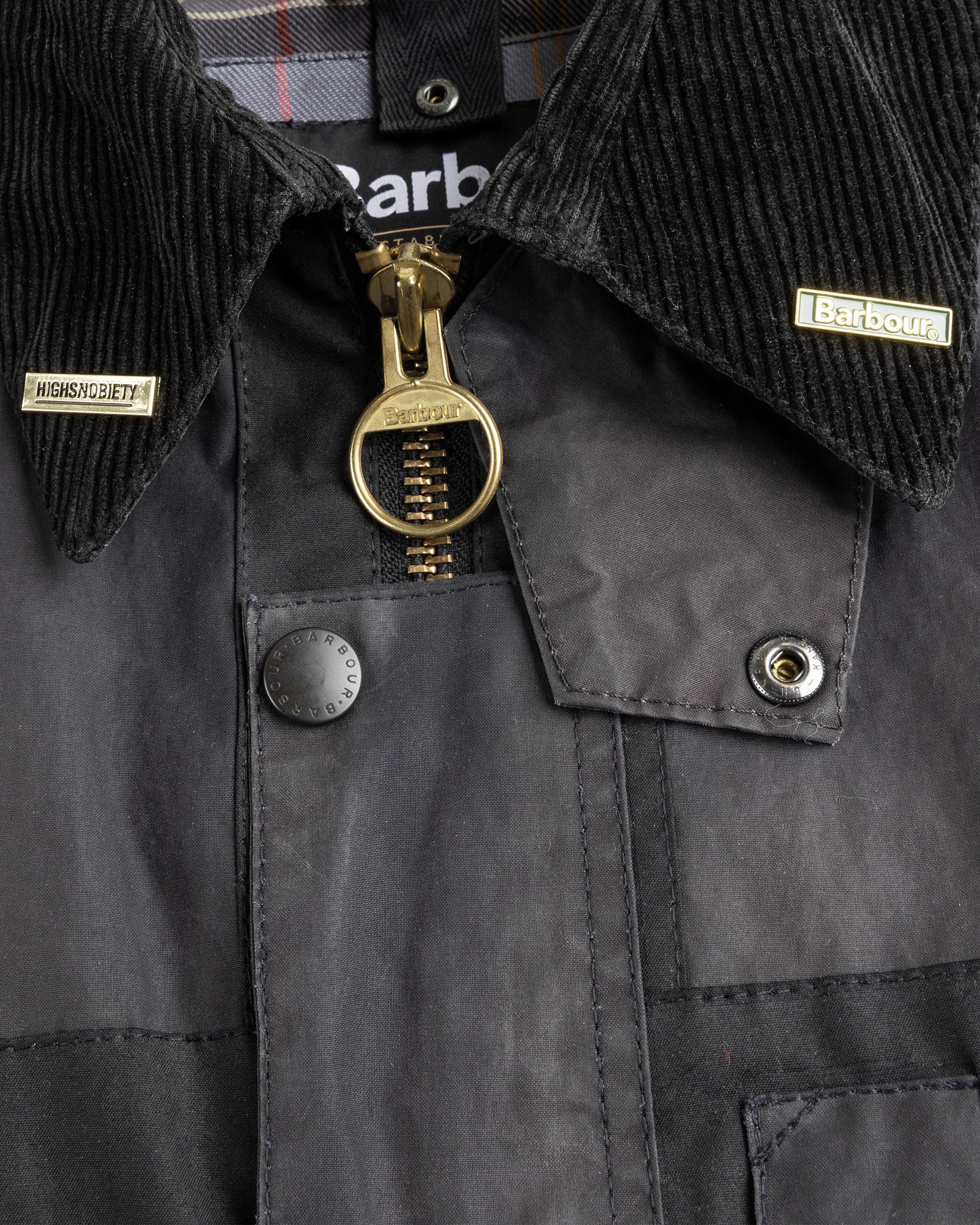 Barbour x Highsnobiety - Re-Loved Cropped Bedale Jacket 1 - 32 - Grey-Black - Clothing - Grey - Image 3