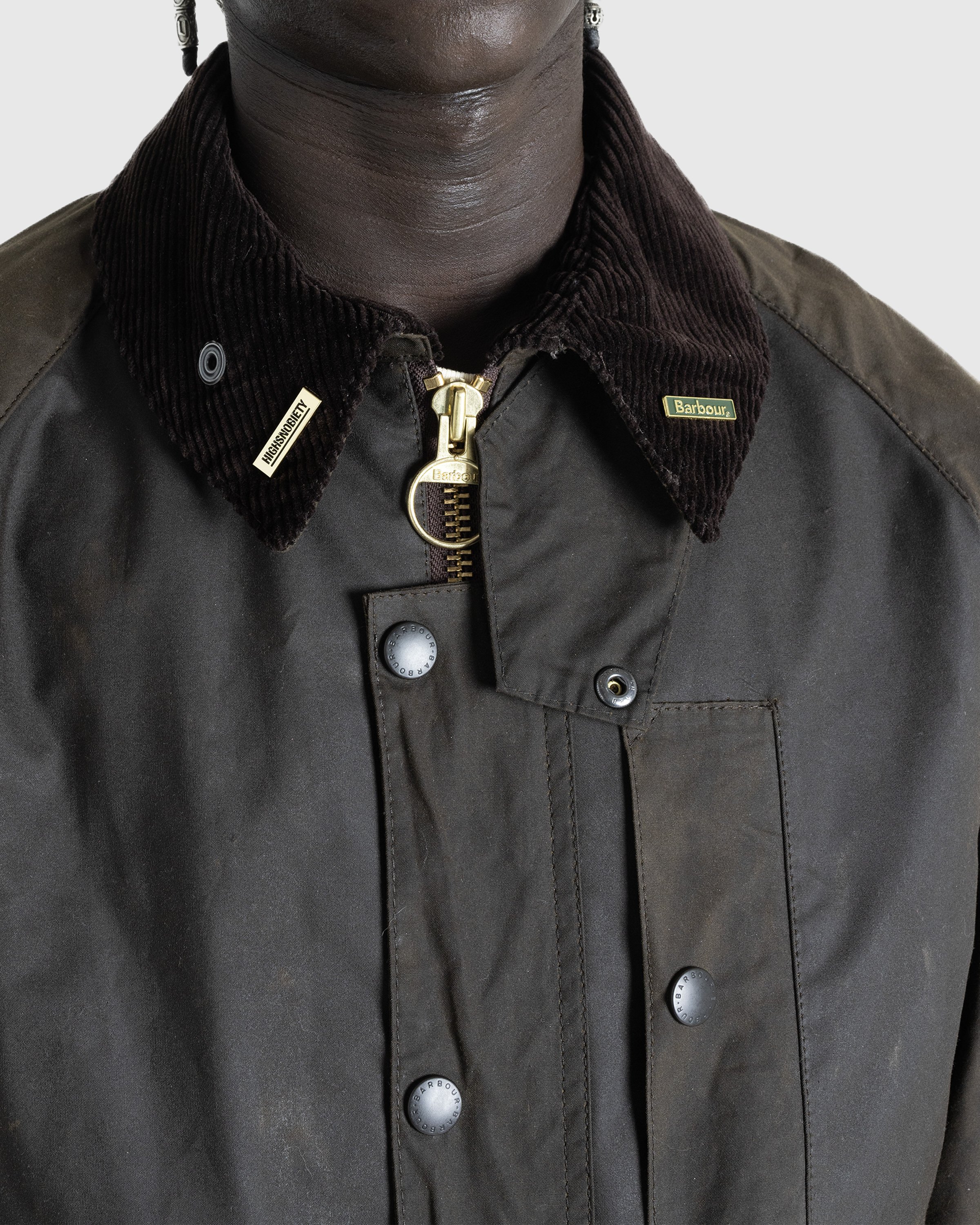 Barbour x Highsnobiety - Re-Loved Cropped Bedale Jacket 1 - 42 - Dark-Green - Clothing - Olive - Image 6