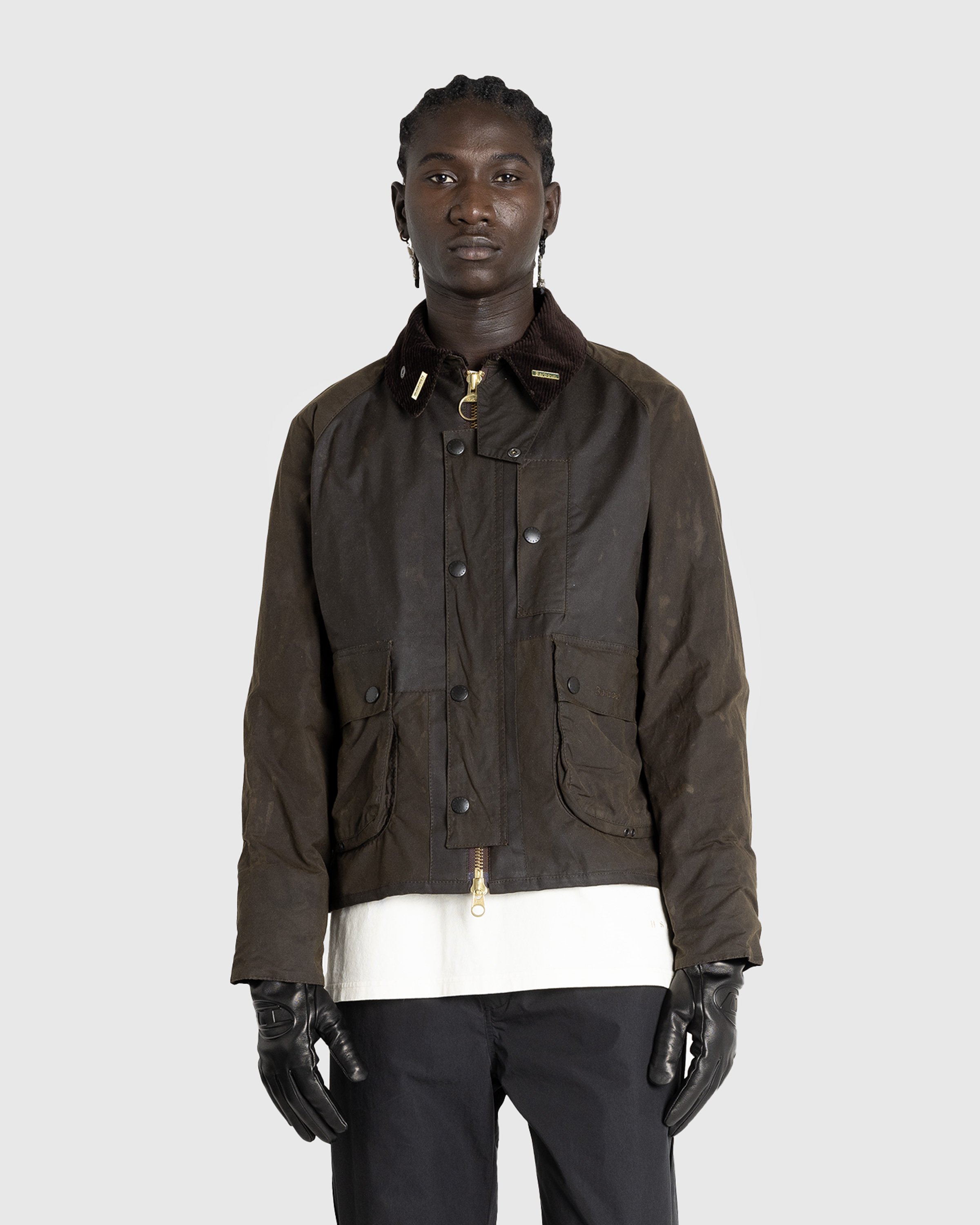 Barbour x Highsnobiety - Re-Loved Cropped Bedale Jacket 1 - 32 - Grey-Black - Clothing - Grey - Image 5