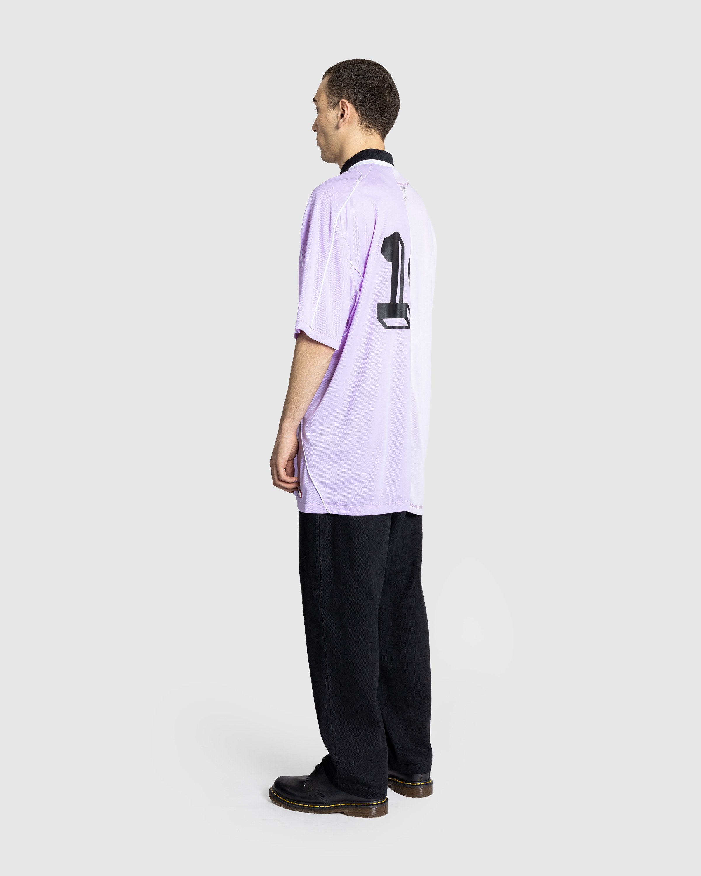 Martine Rose - Half And Half Football Top Lilac - Clothing - Purple - Image 4