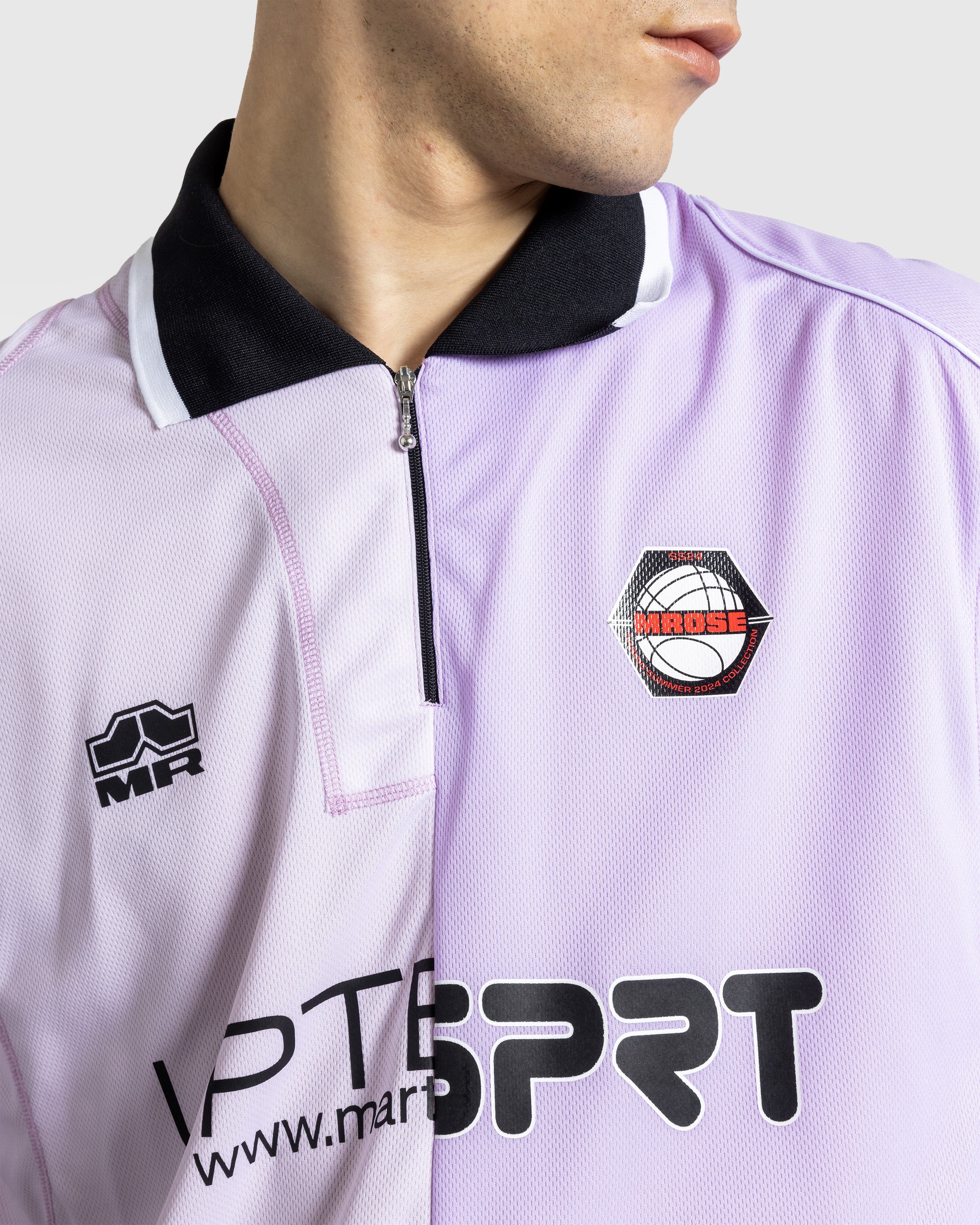 Martine Rose - Half And Half Football Top Lilac - Clothing - Purple - Image 5