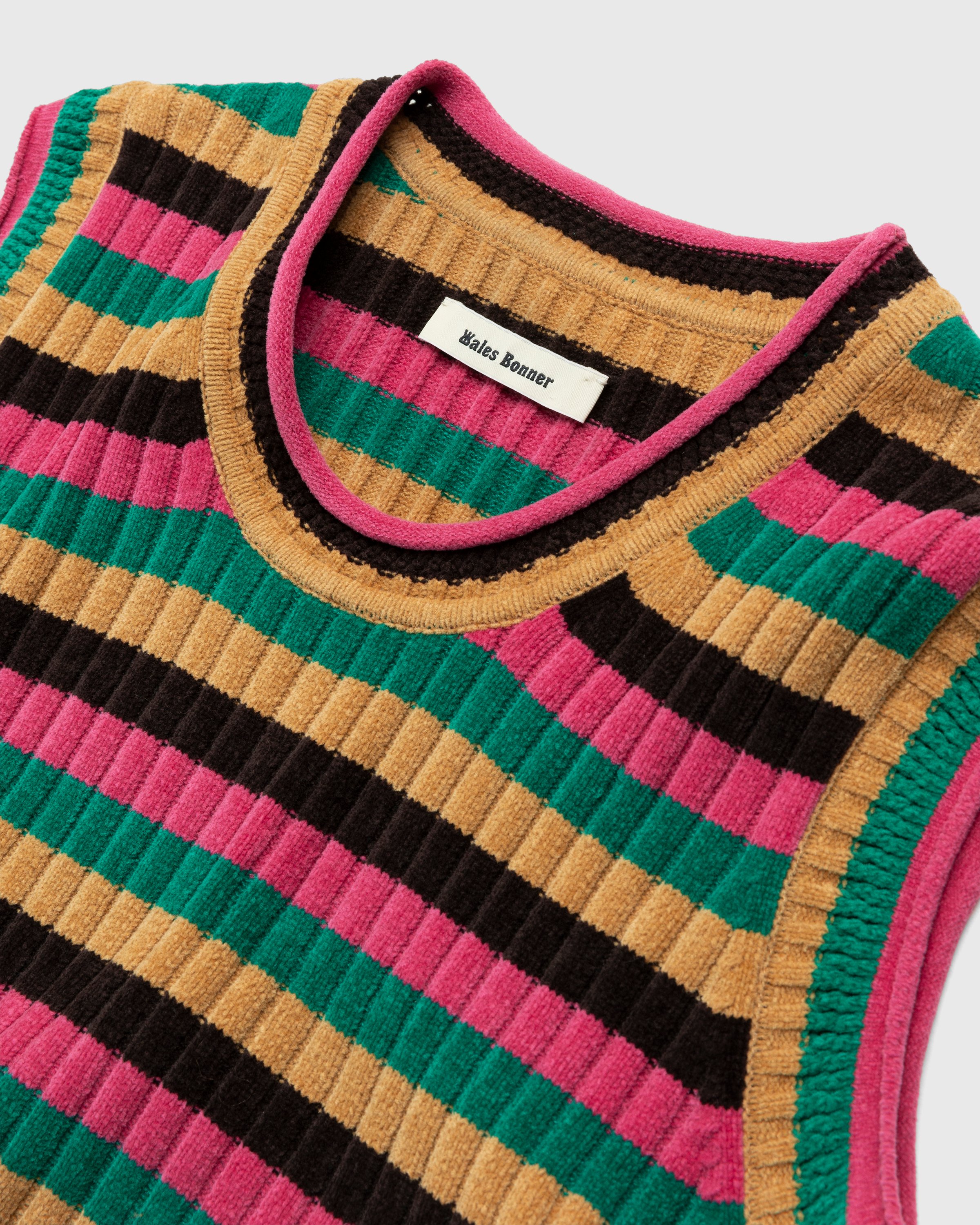 Wales Bonner - Swing Stripe Knit Vest Multi - Clothing - Multi - Image 3