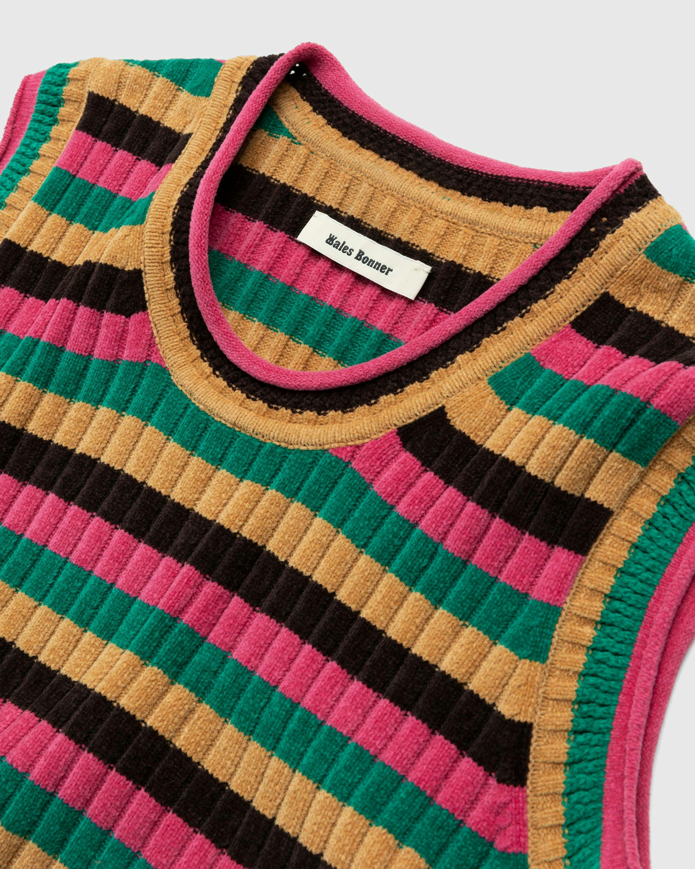 Wales Bonner - Swing Stripe Knit Vest Multi - Clothing - Multi - Image 3