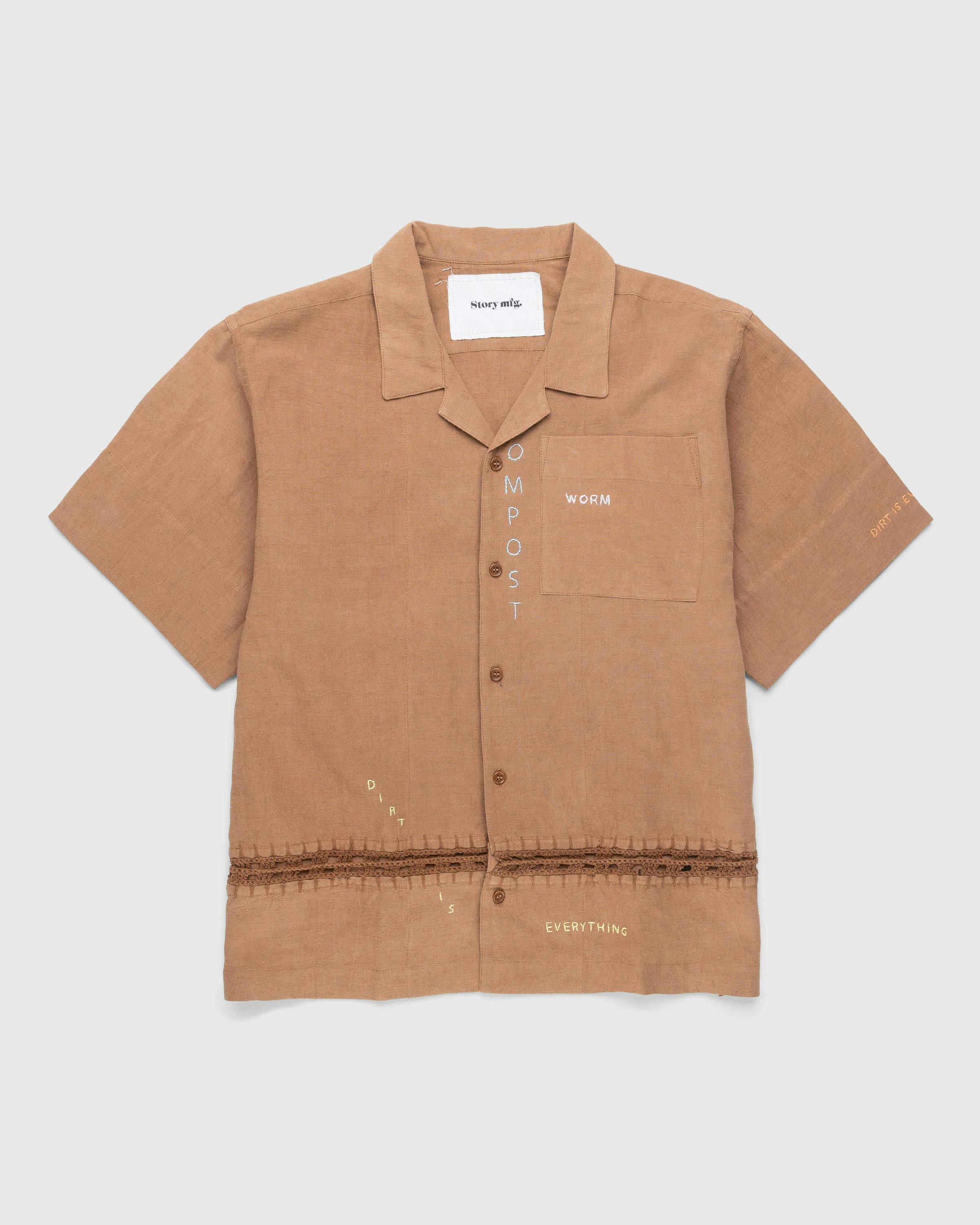 Story mfg. - Greetings Shirt Brown Ground Hugger - Clothing - Brown - Image 1