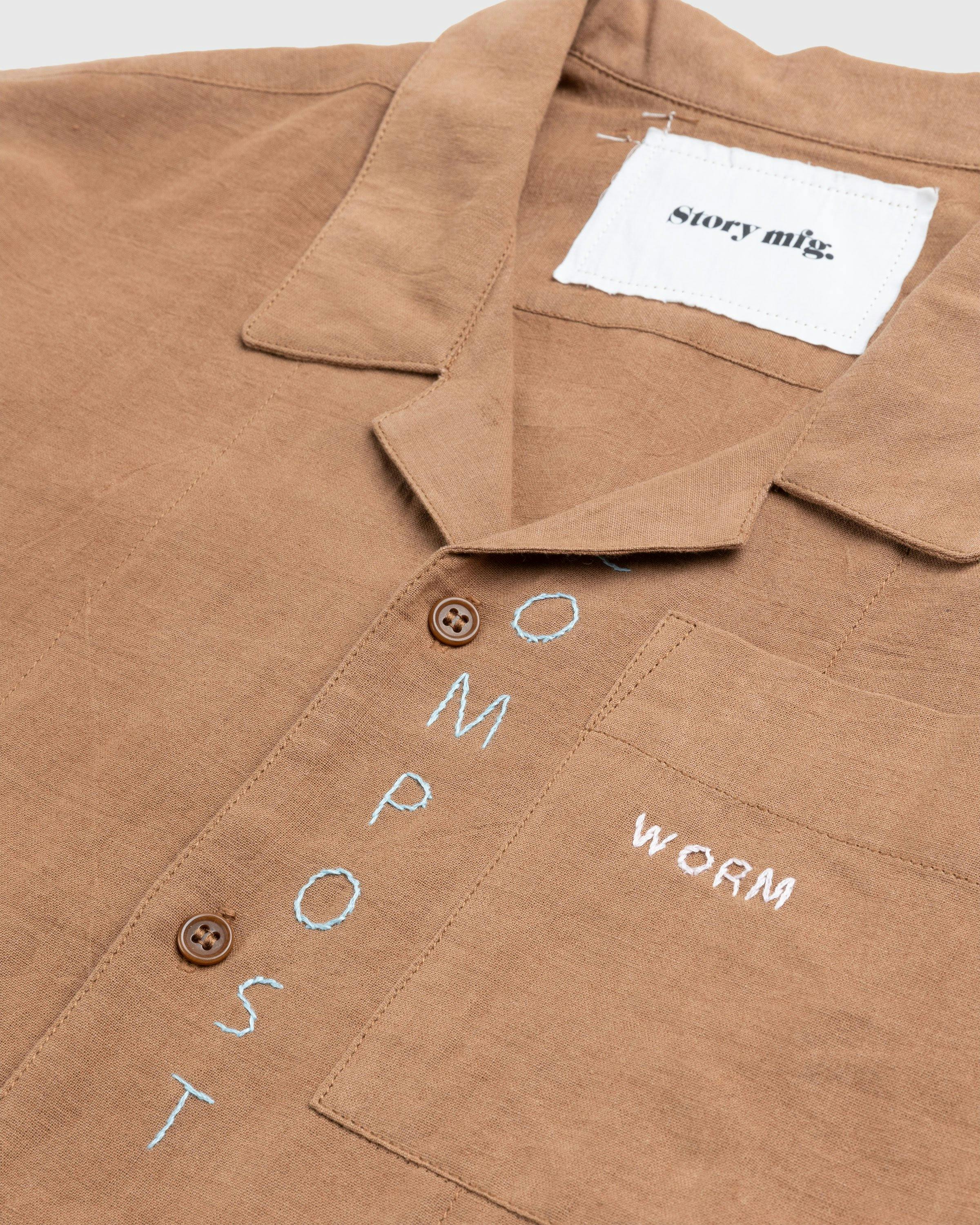 Story mfg. - Greetings Shirt Brown Ground Hugger - Clothing - Brown - Image 7