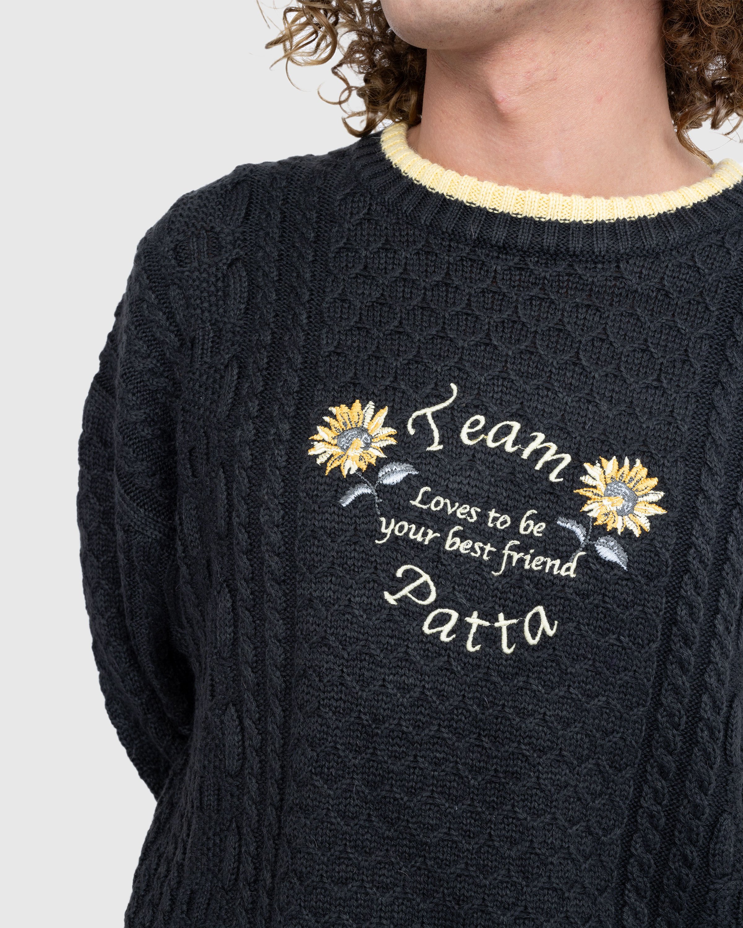 Patta - LOVES YOU CABLE KNITTED SWEATER Black - Clothing - Black - Image 5