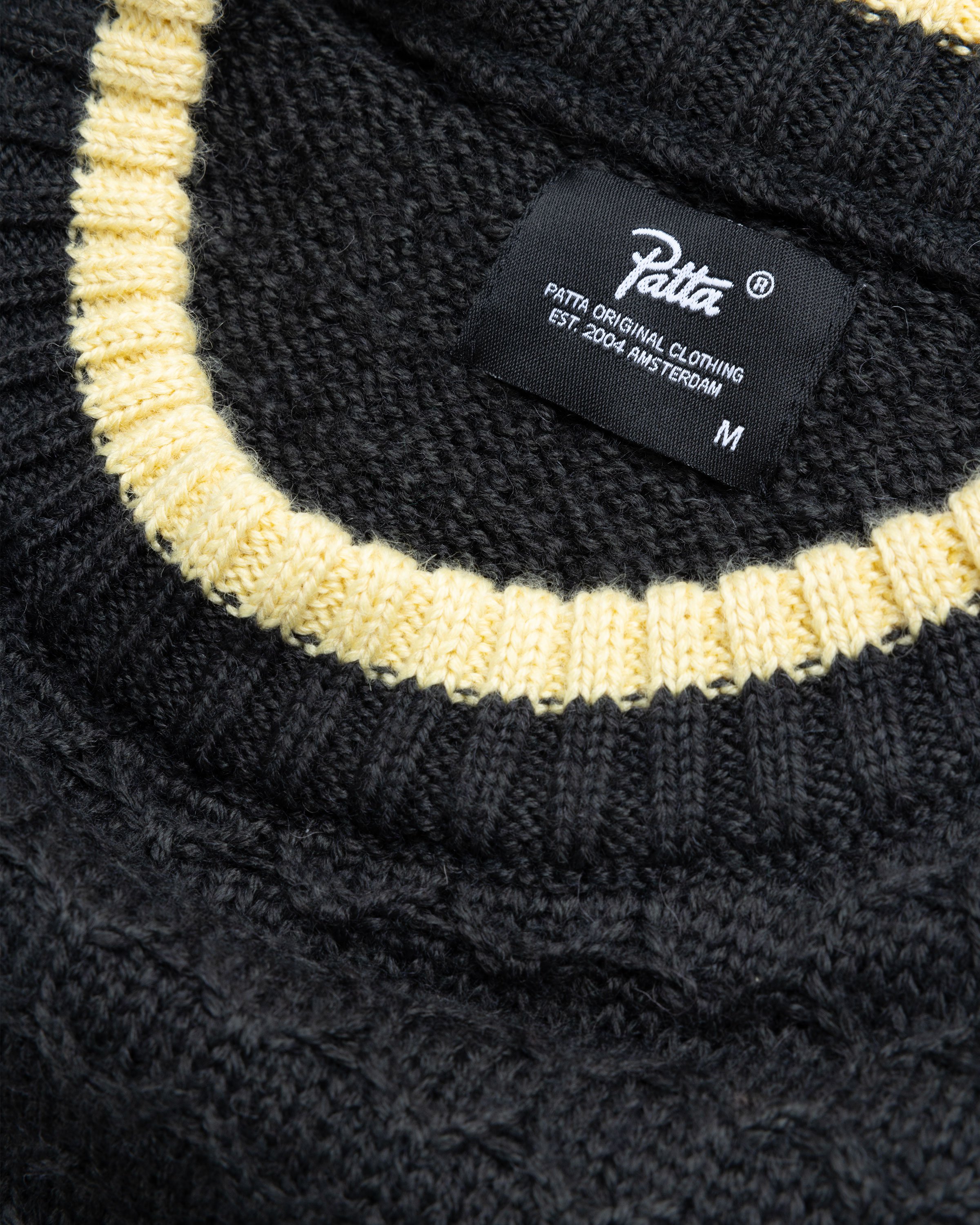 Patta - LOVES YOU CABLE KNITTED SWEATER Black - Clothing - Black - Image 6