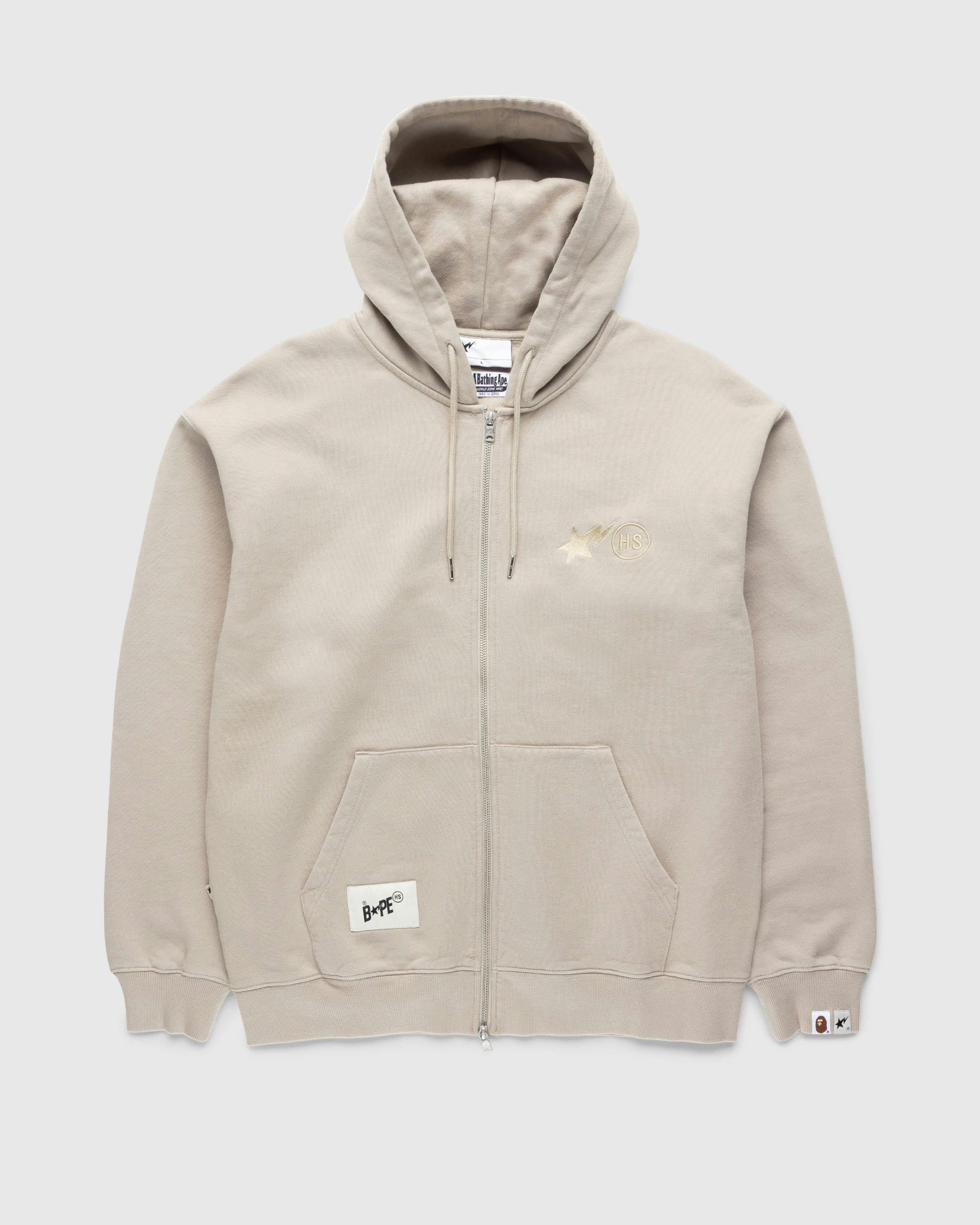 BAPE x Highsnobiety - Heavy Washed Zip Hoodie Beige - Clothing - Beige - Image 1