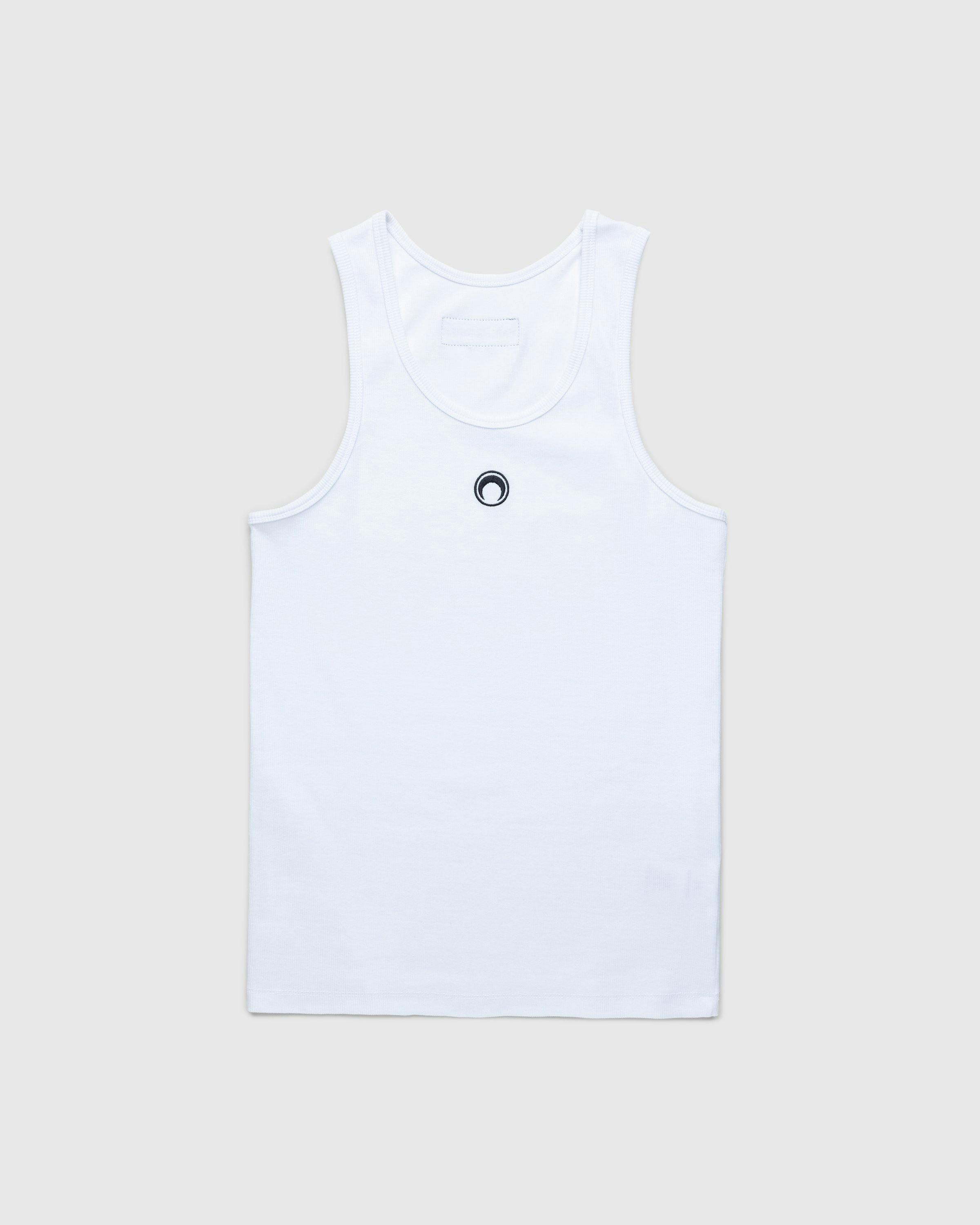 Marine Serre - Organic Cotton Fitted Tank Top White - Clothing - White - Image 1