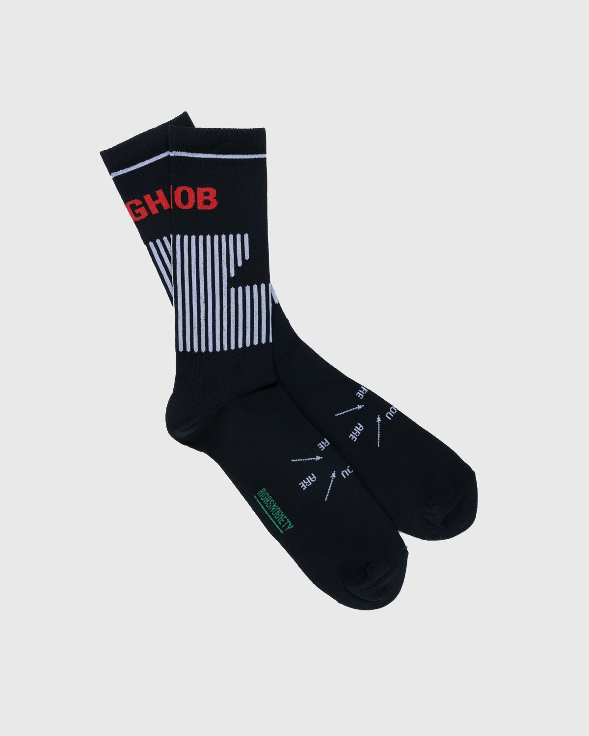 Highsnobiety - Performance Logo Socks Black - Accessories - Black - Image 1