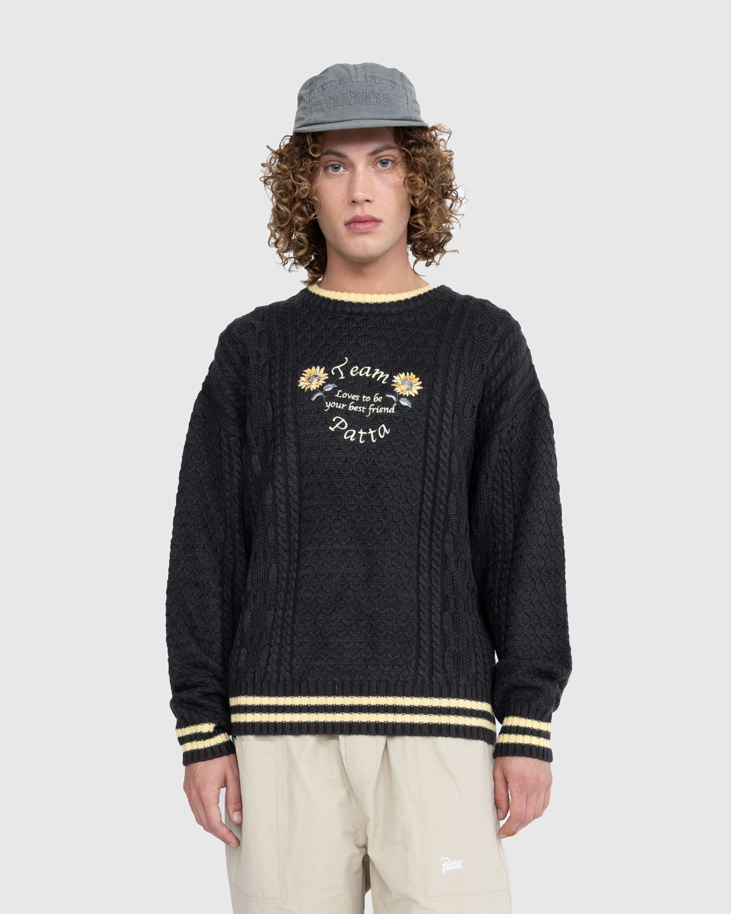 Patta - LOVES YOU CABLE KNITTED SWEATER Black - Clothing - Black - Image 2
