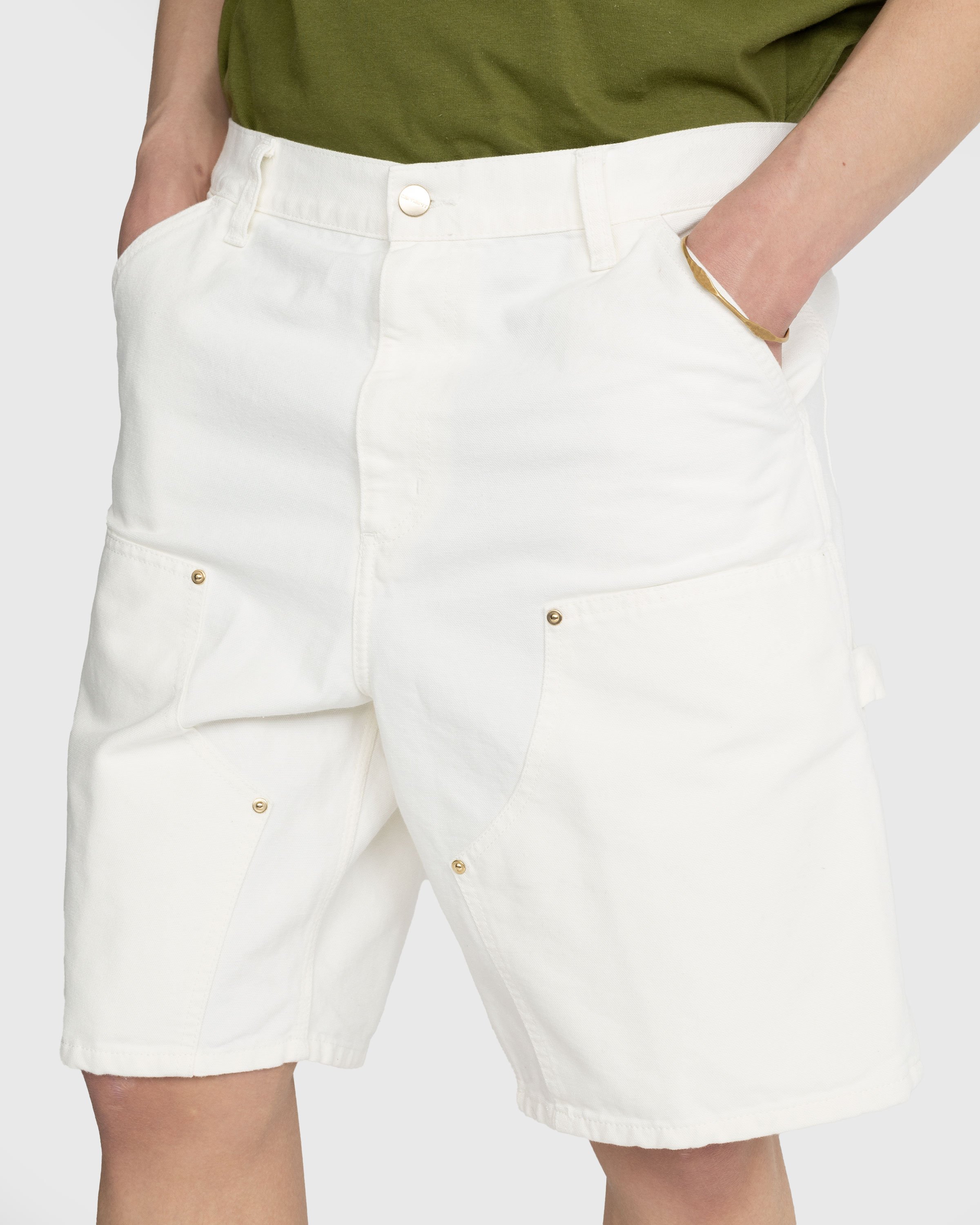 Carhartt WIP - Double Knee Short White - Clothing - Beige - Image 5