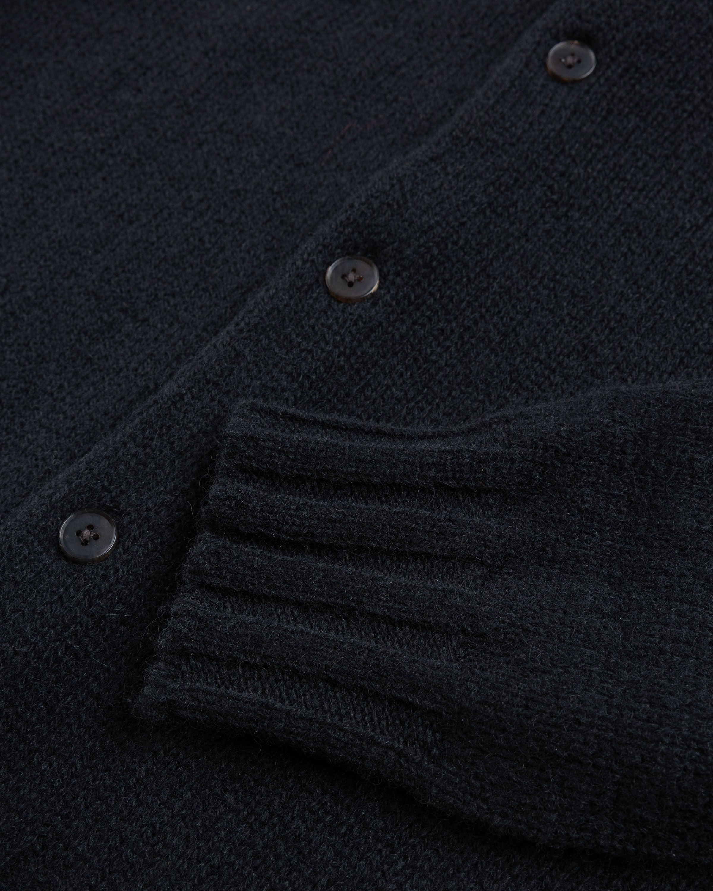Auralee - Shetland Wool Cashmere Knit Cardigan Black - Clothing - Black - Image 6