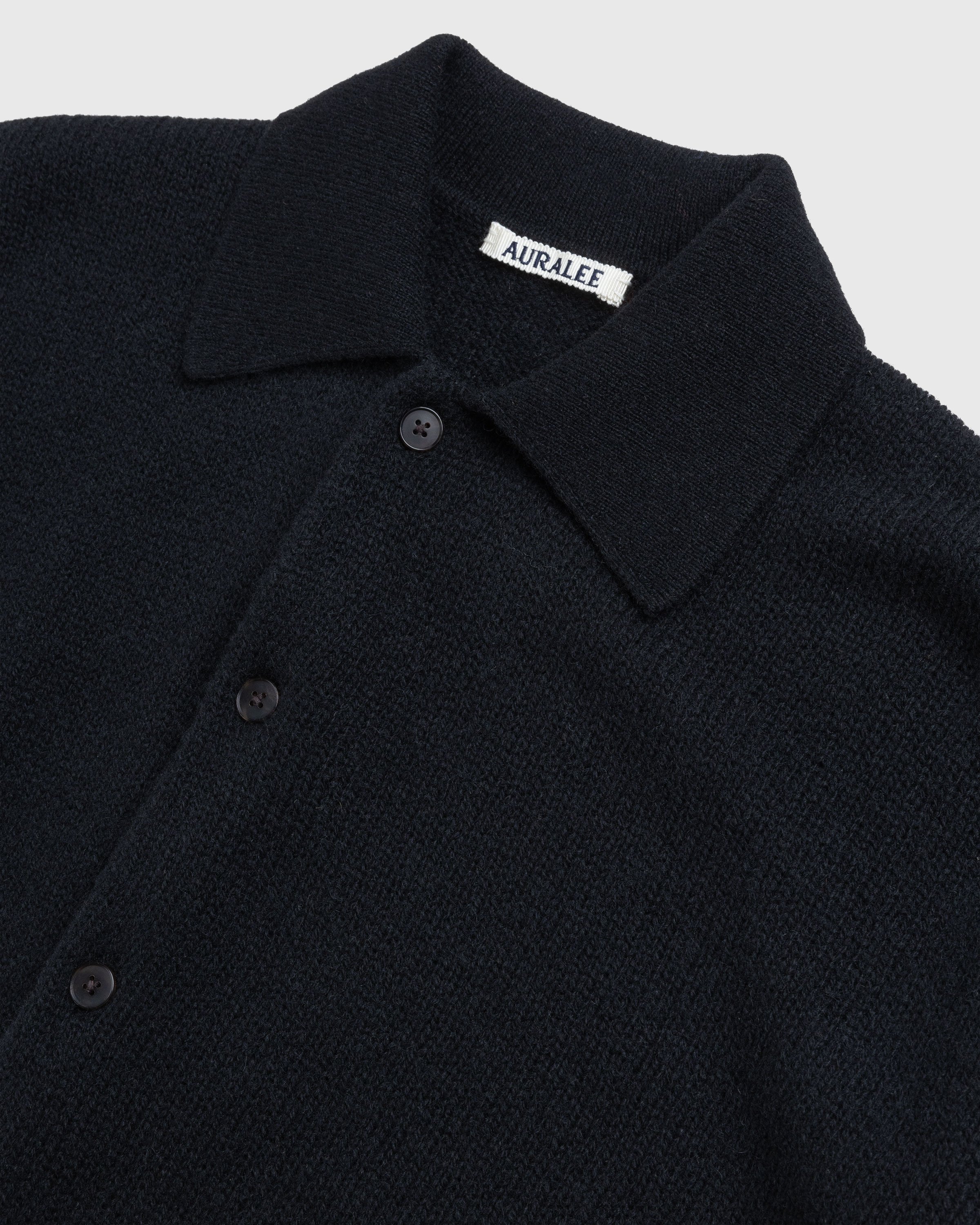 Auralee - Shetland Wool Cashmere Knit Cardigan Black - Clothing - Black - Image 7