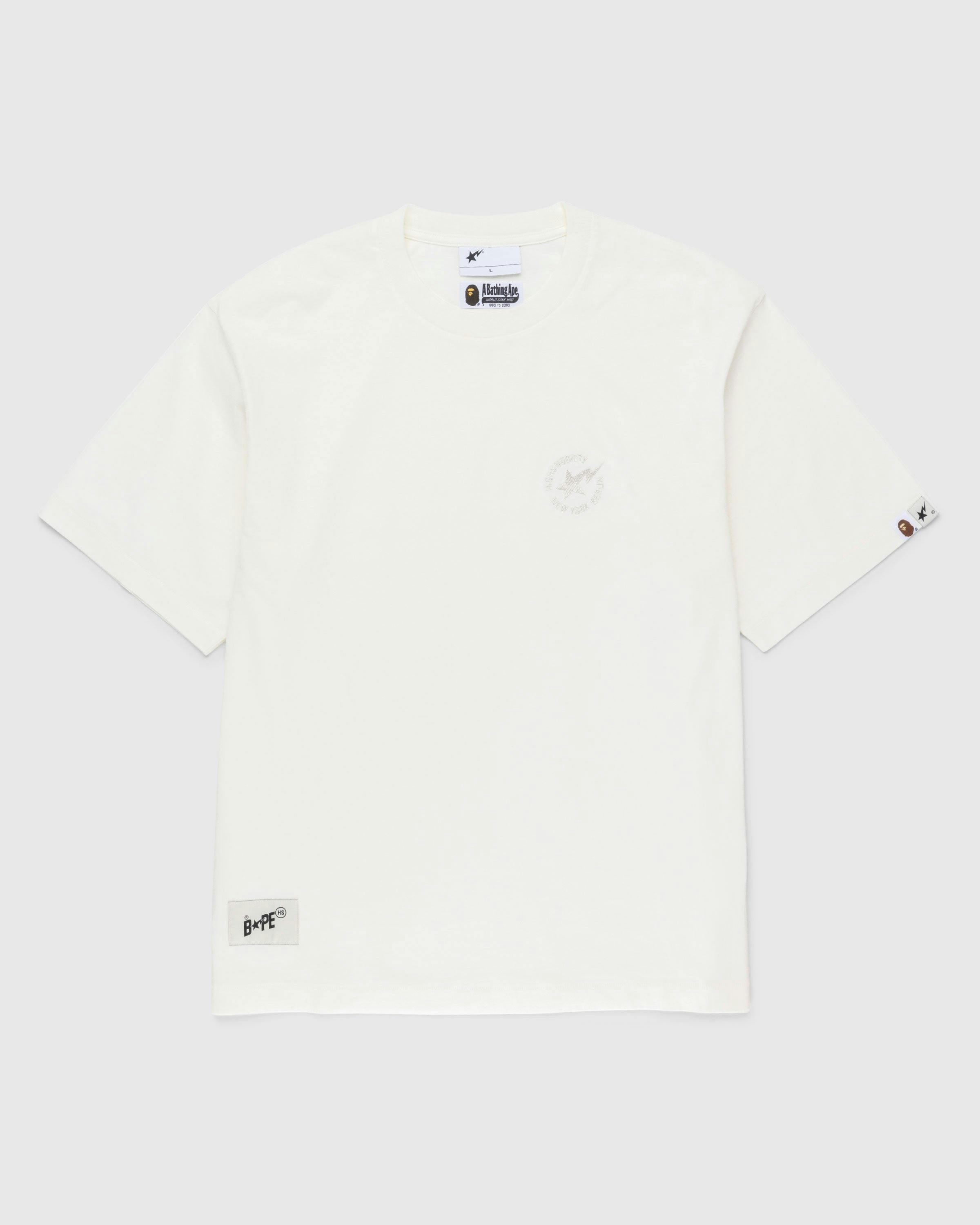 BAPE x Highsnobiety - Heavy Washed T-Shirt Ivory - Clothing - Beige - Image 1