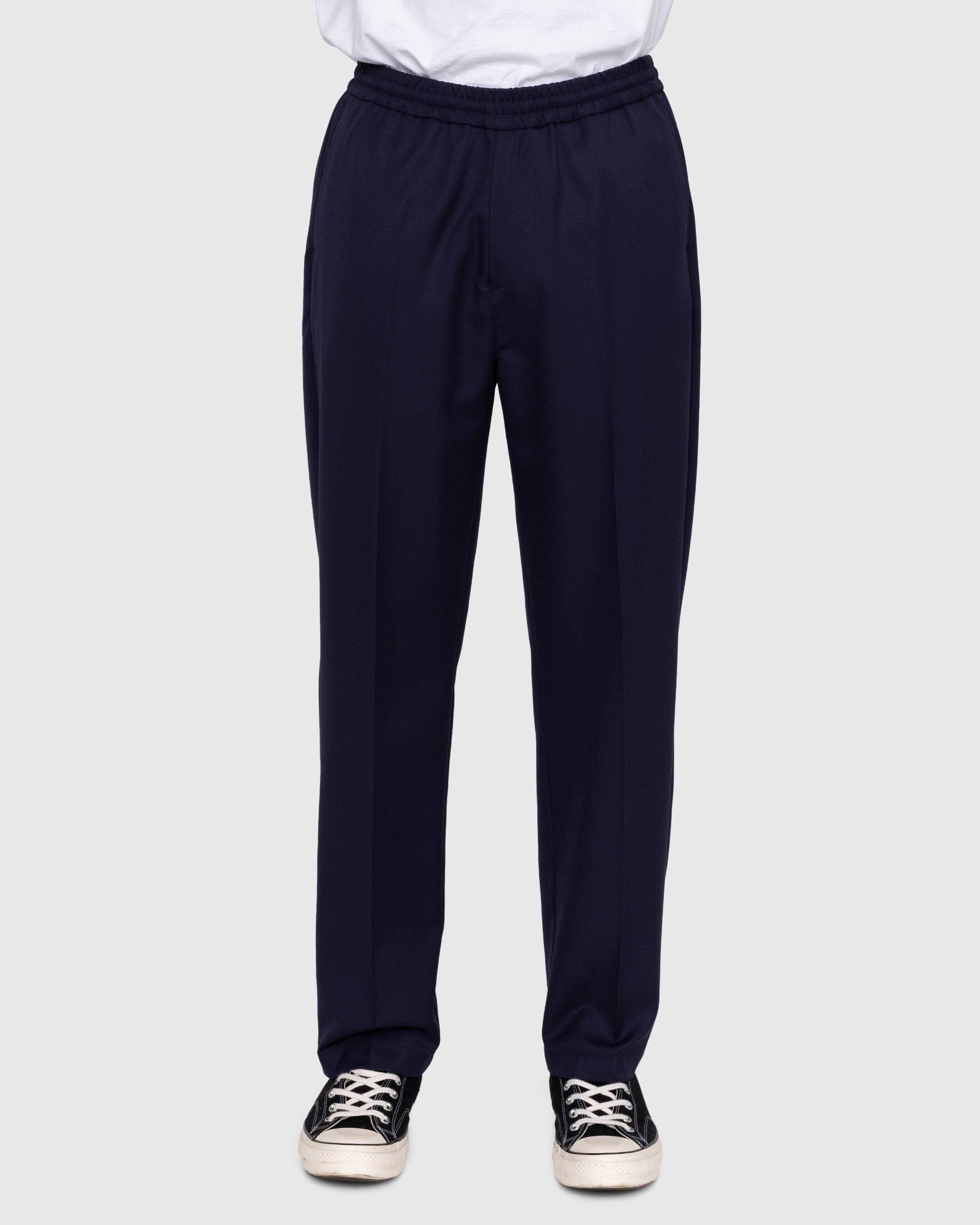 Highsnobiety - Wool Blend Elastic Pants Navy - Clothing - Blue - Image 2