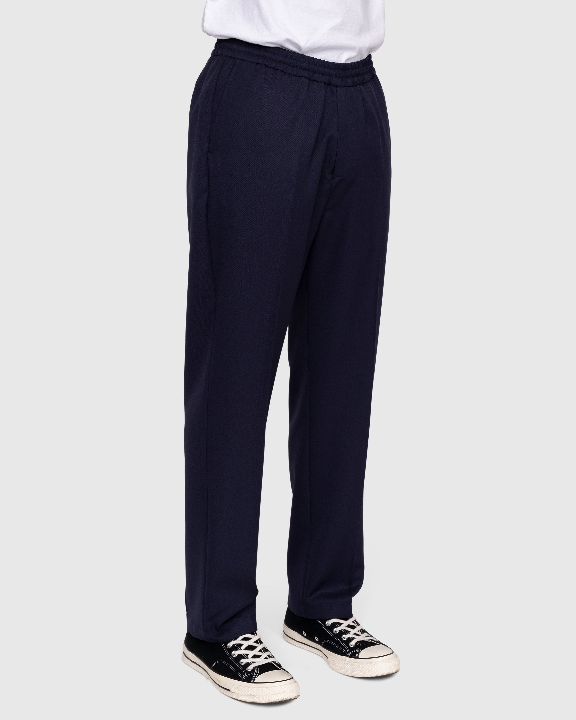 Highsnobiety - Wool Blend Elastic Pants Navy - Clothing - Blue - Image 3