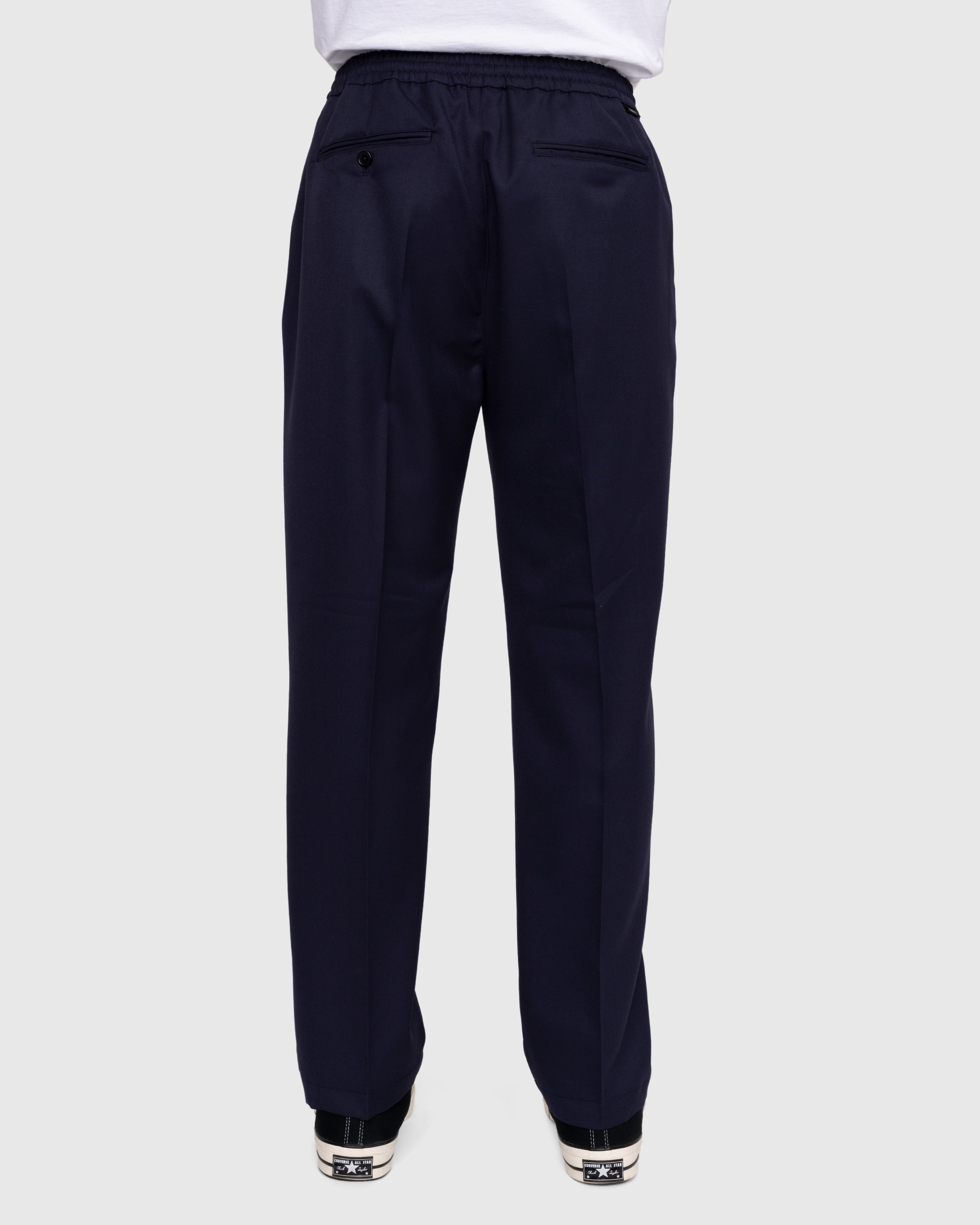 Highsnobiety - Wool Blend Elastic Pants Navy - Clothing - Blue - Image 4