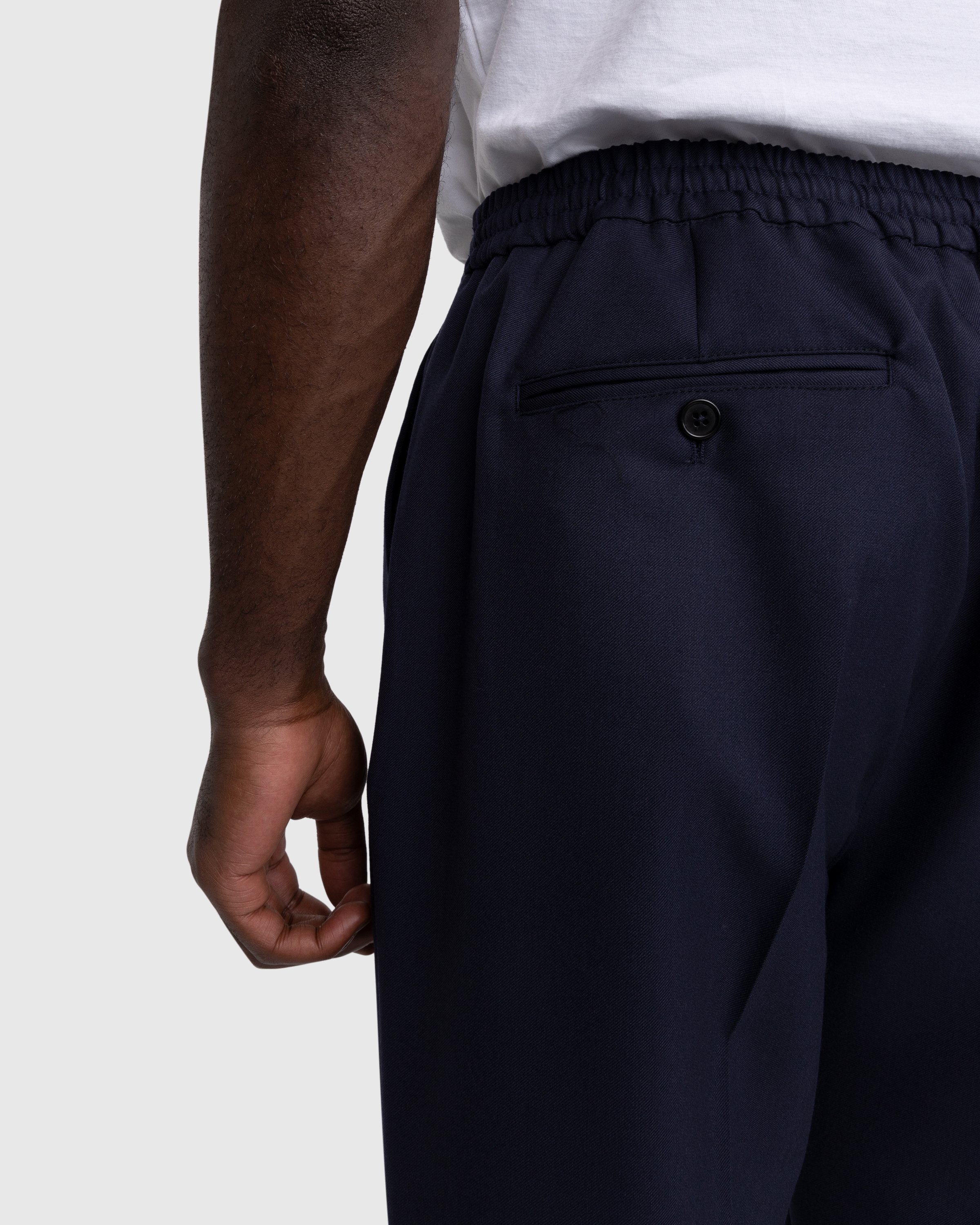 Highsnobiety - Wool Blend Elastic Pants Navy - Clothing - Blue - Image 5