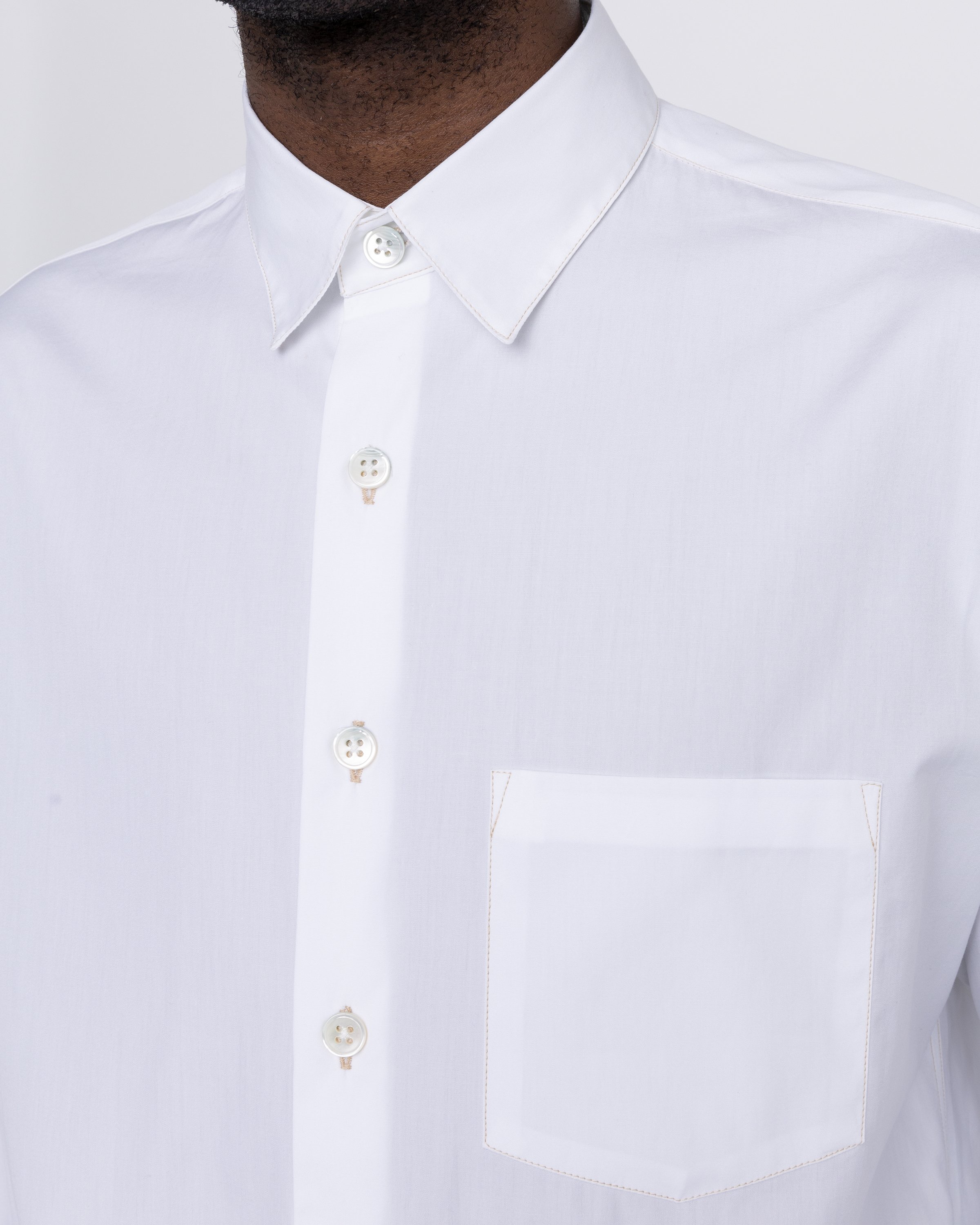 Highsnobiety - Solid Poplin LS Shirt - Clothing - White - Image 6