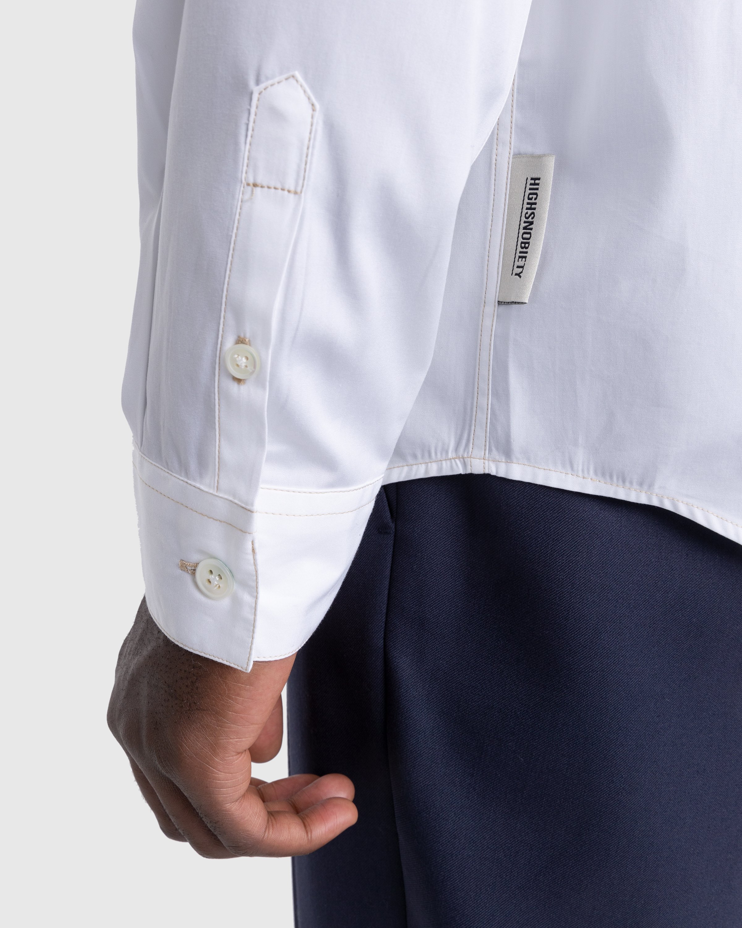 Highsnobiety - Solid Poplin LS Shirt - Clothing - White - Image 7