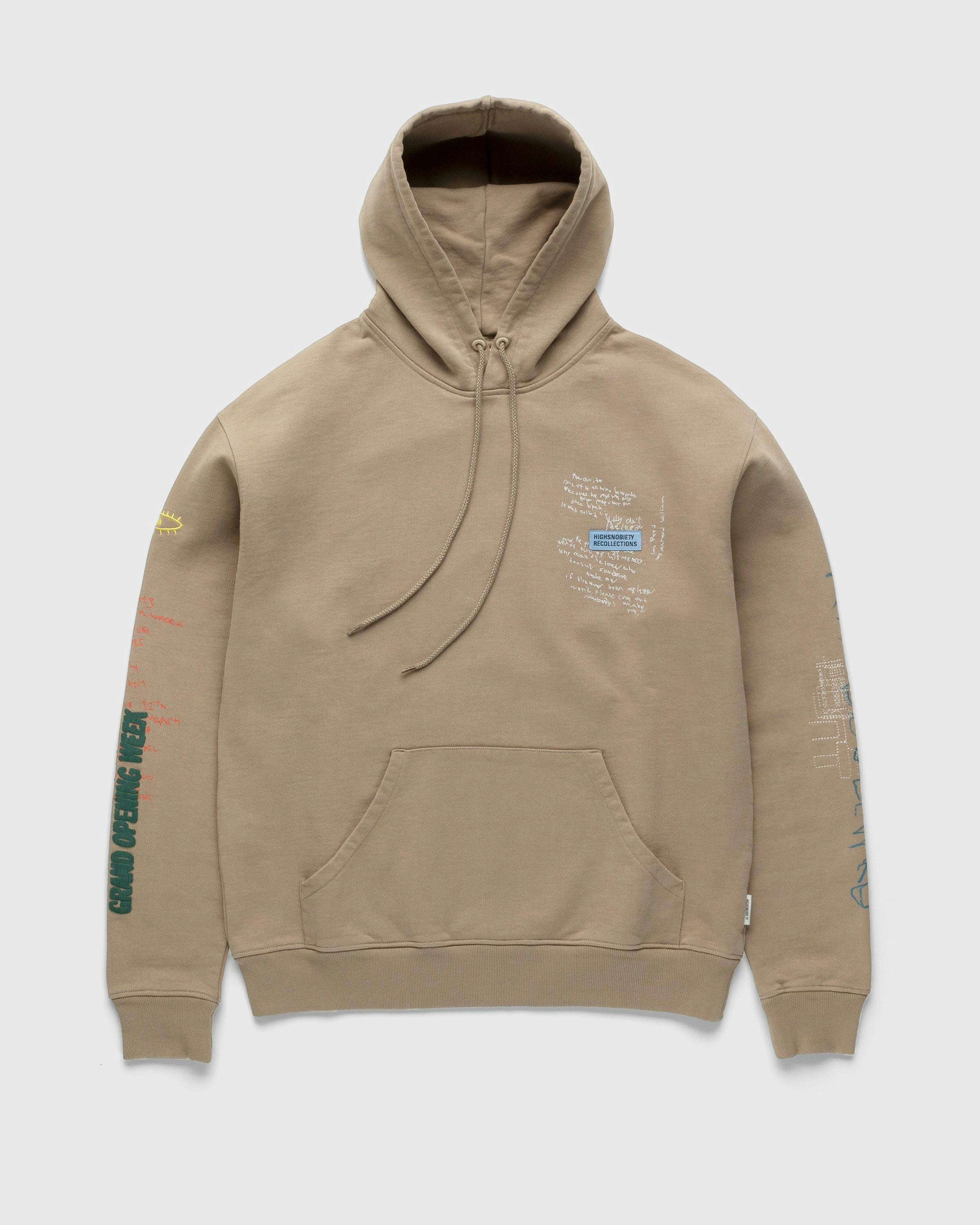 Highsnobiety - New York Line Hoodie Dark Beige - Clothing - Brown - Image 1