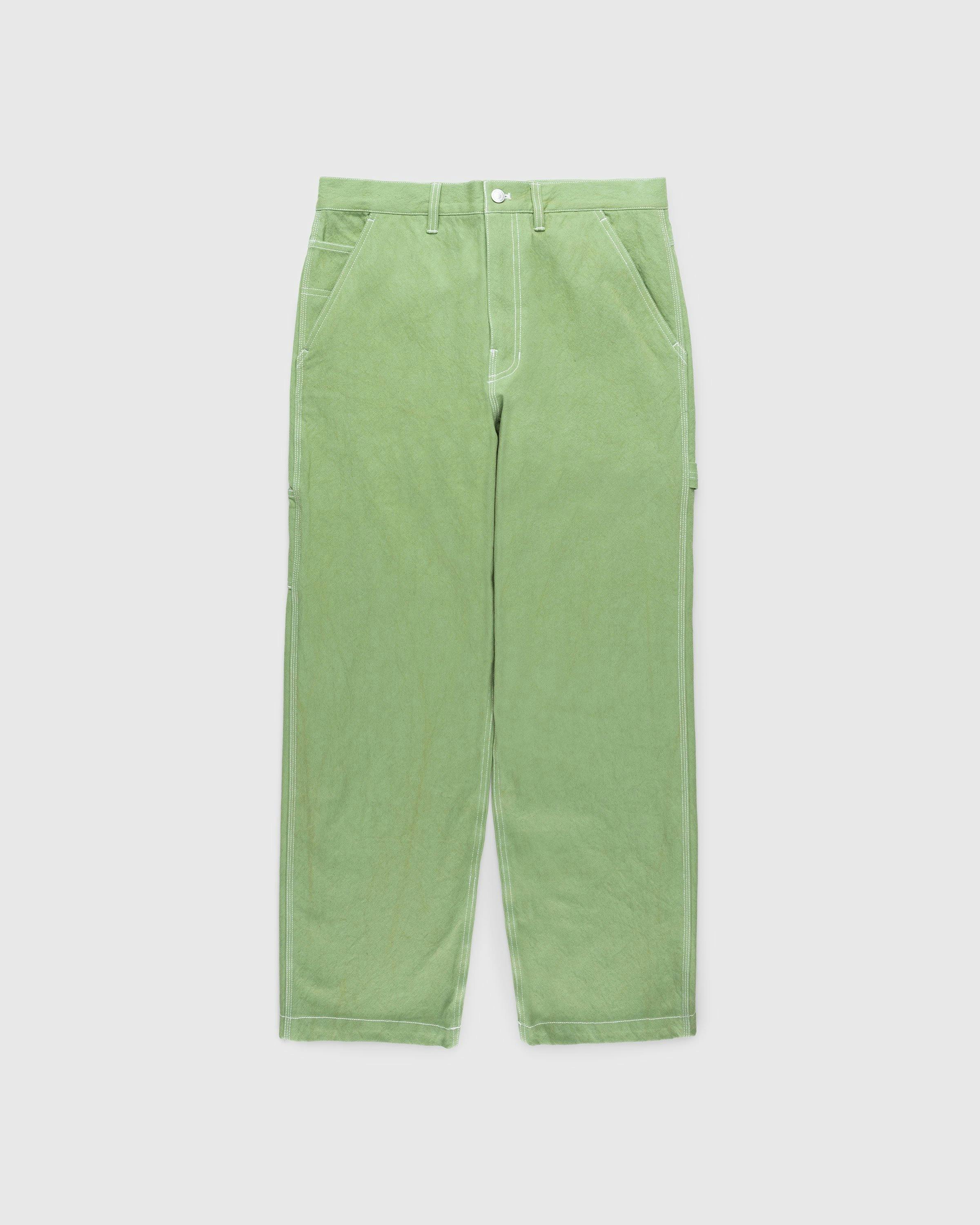 Highsnobiety HS05 - Sun Dried Canvas Carpenter Pants Green - Clothing - Green - Image 1