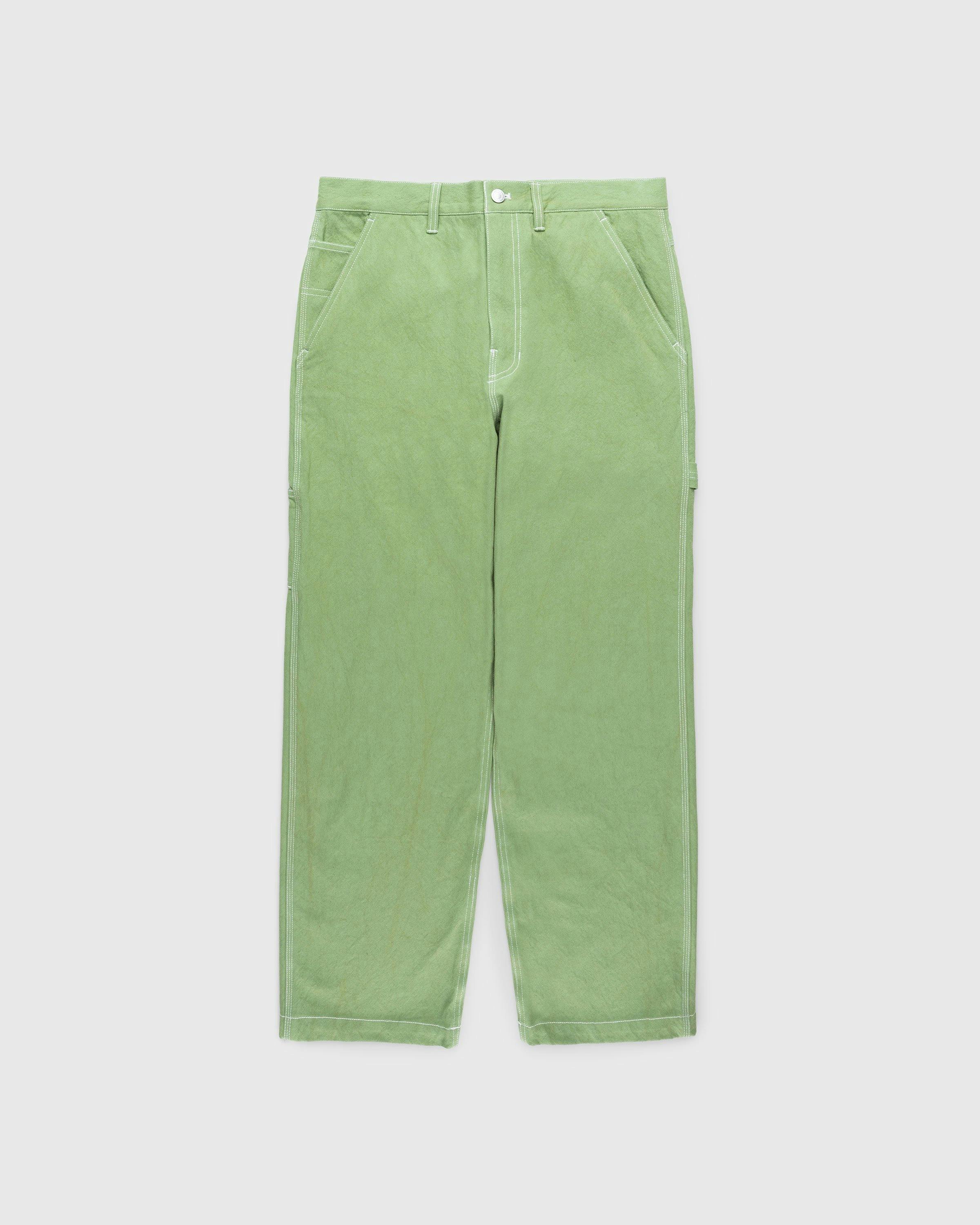 Highsnobiety HS05 - Sun Dried Canvas Carpenter Pants Green - Clothing - Green - Image 1