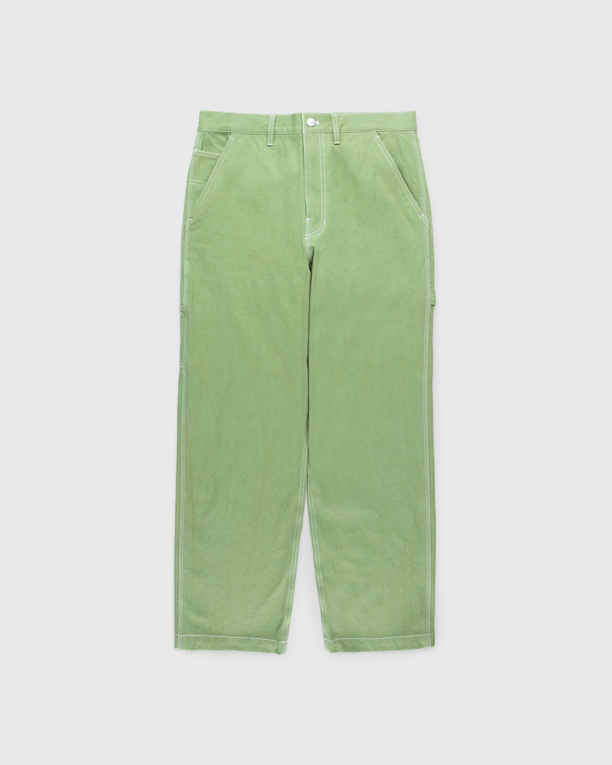 Highsnobiety HS05 - Sun Dried Canvas Carpenter Pants Green - Clothing - Green - Image 1